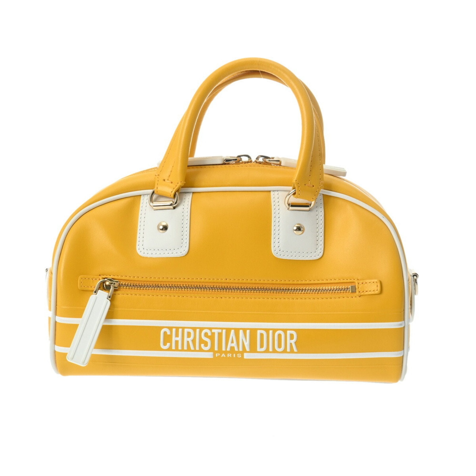 Christian Dior Yellow Leather Handbag ()