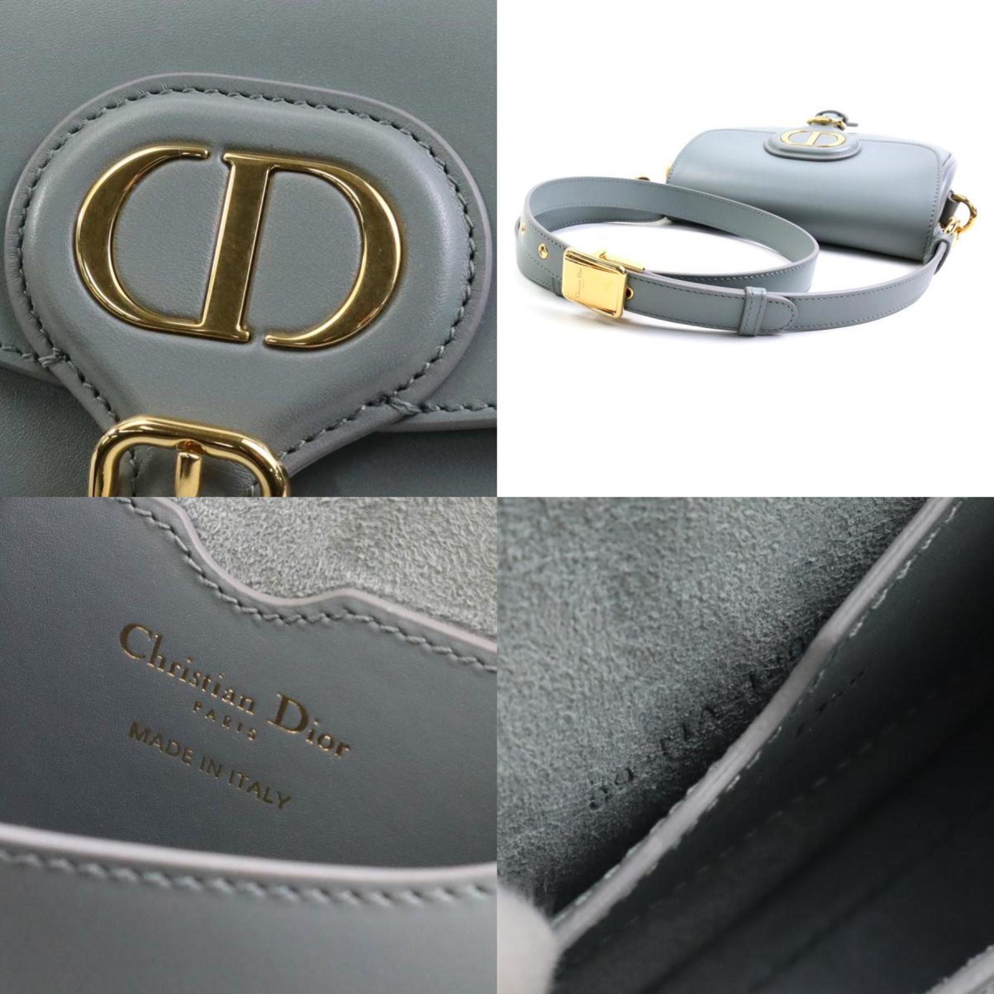 Christian Dior Gray Leather Shoulder Bag ()