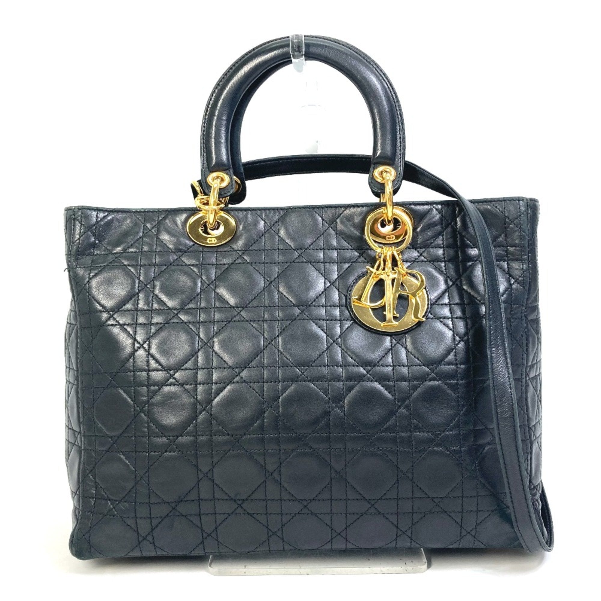 Christian Dior Black Leather Handbag ()