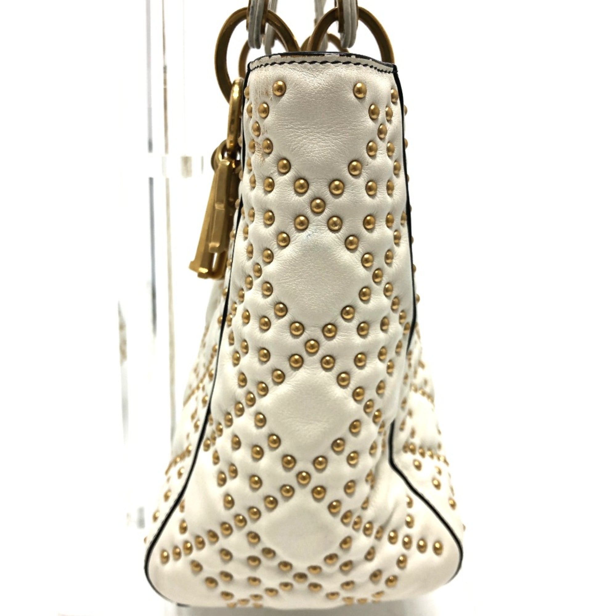 Christian Dior White Leather Handbag ()