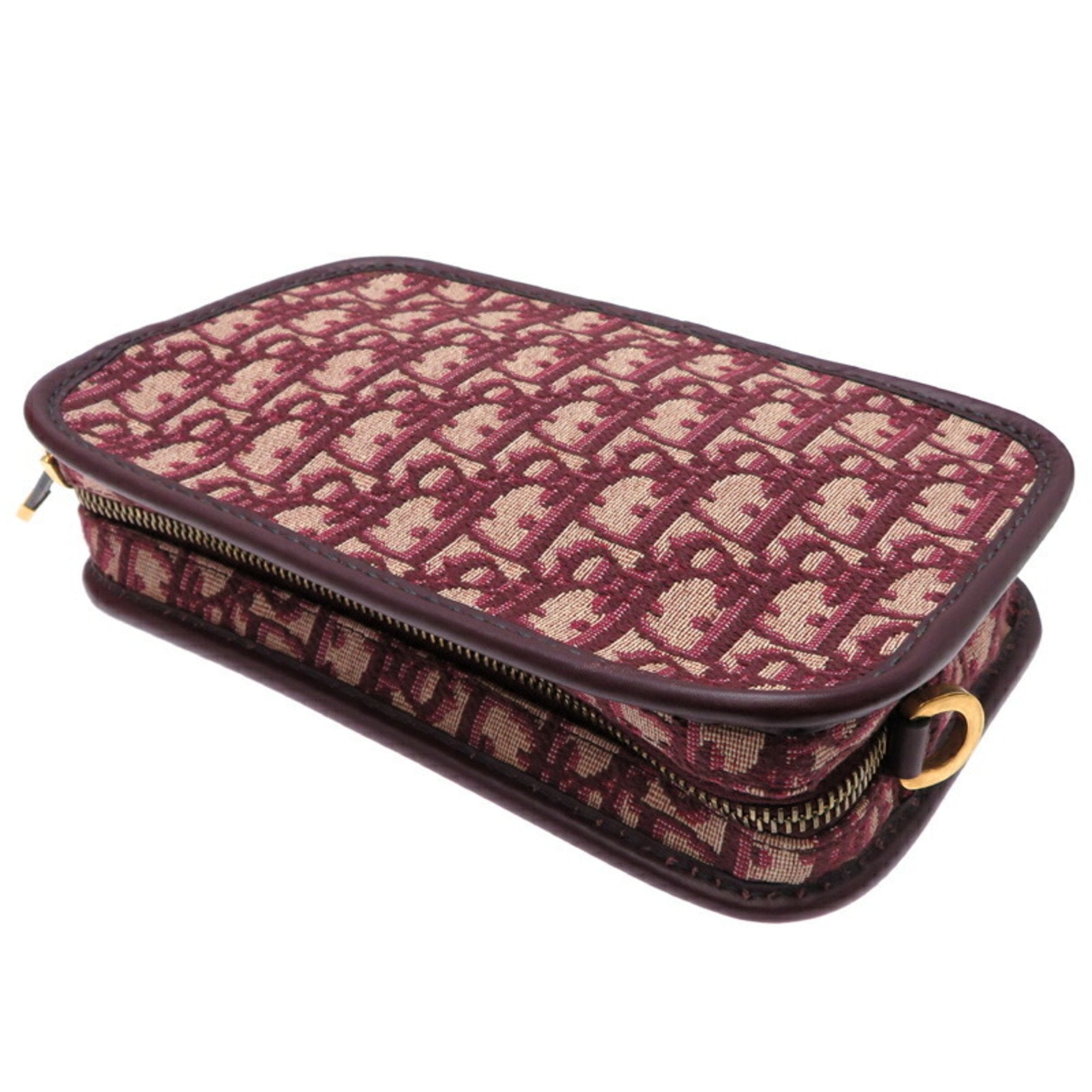 Christian Dior Red Color Canvas Pouch ()