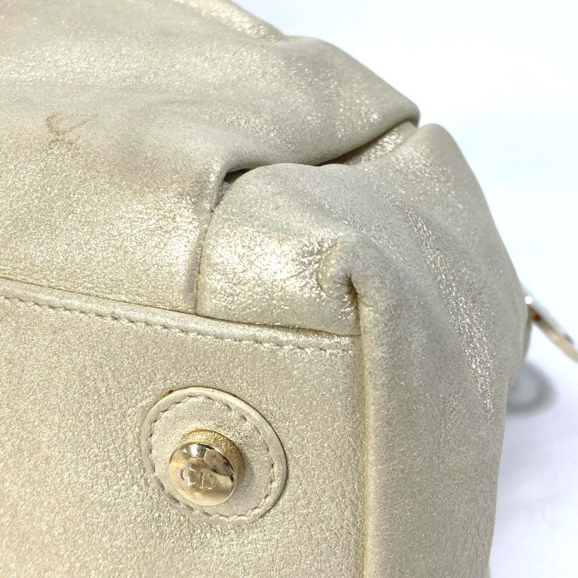 Christian Dior Gold Leather Handbag ()