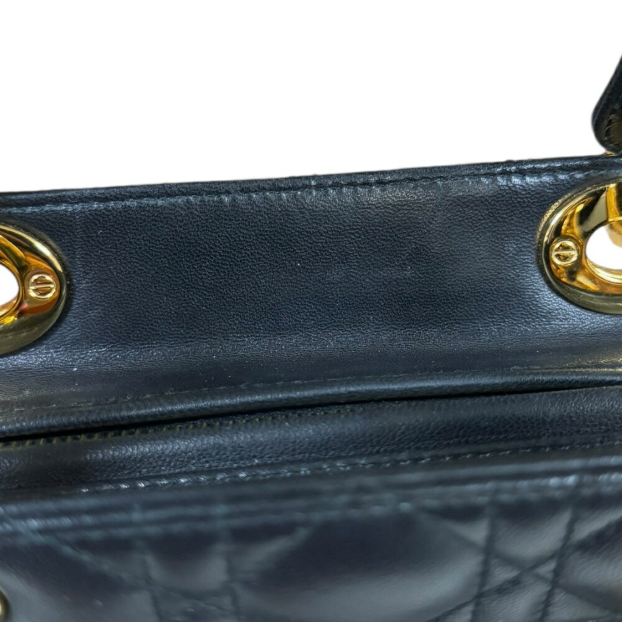Christian Dior Black Leather Shoulder Bag ()