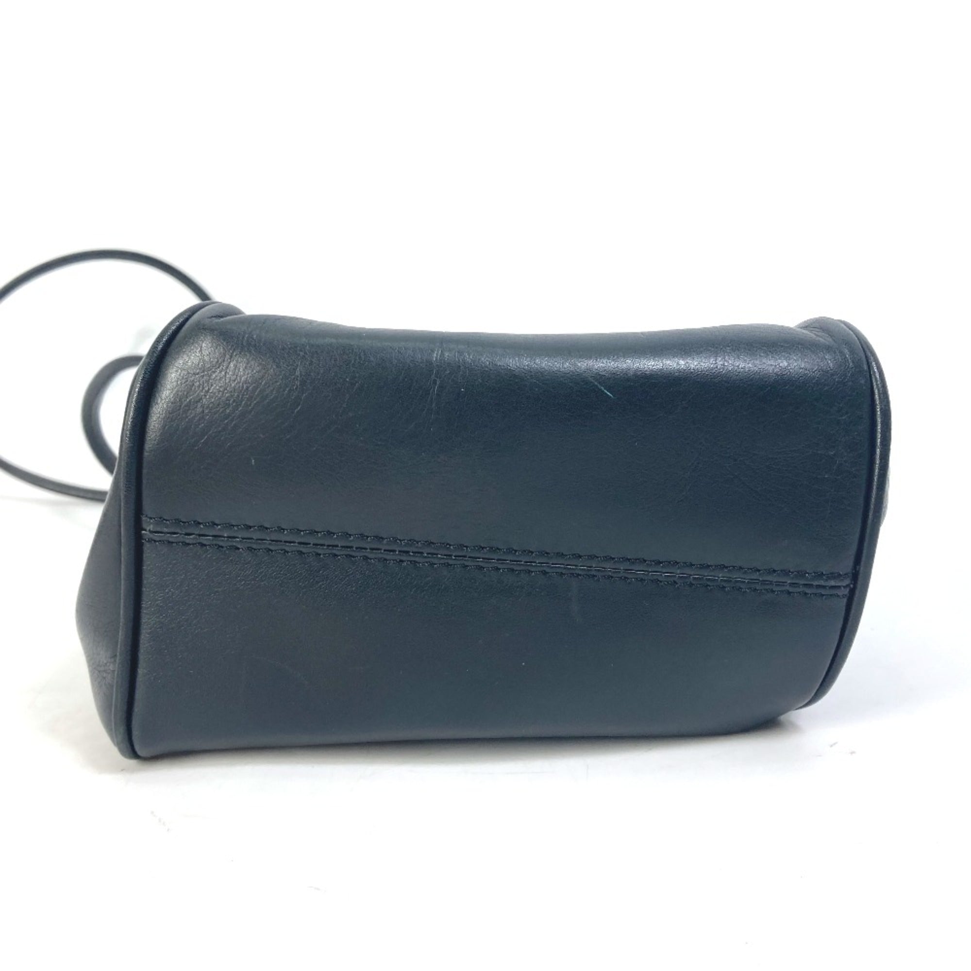 Christian Dior Black Leather Shoulder Bag ()