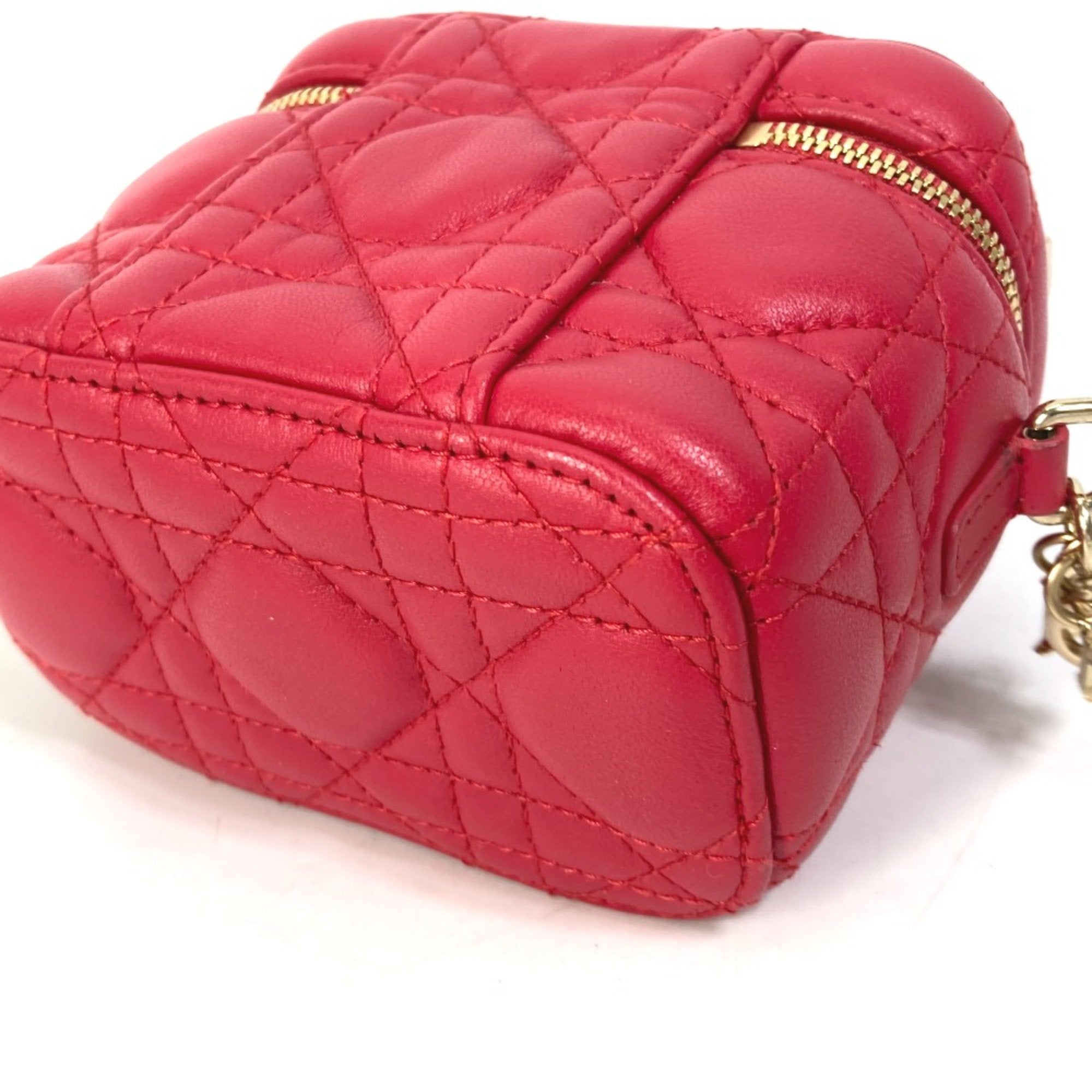 Christian Dior Red Leather Handbag ()
