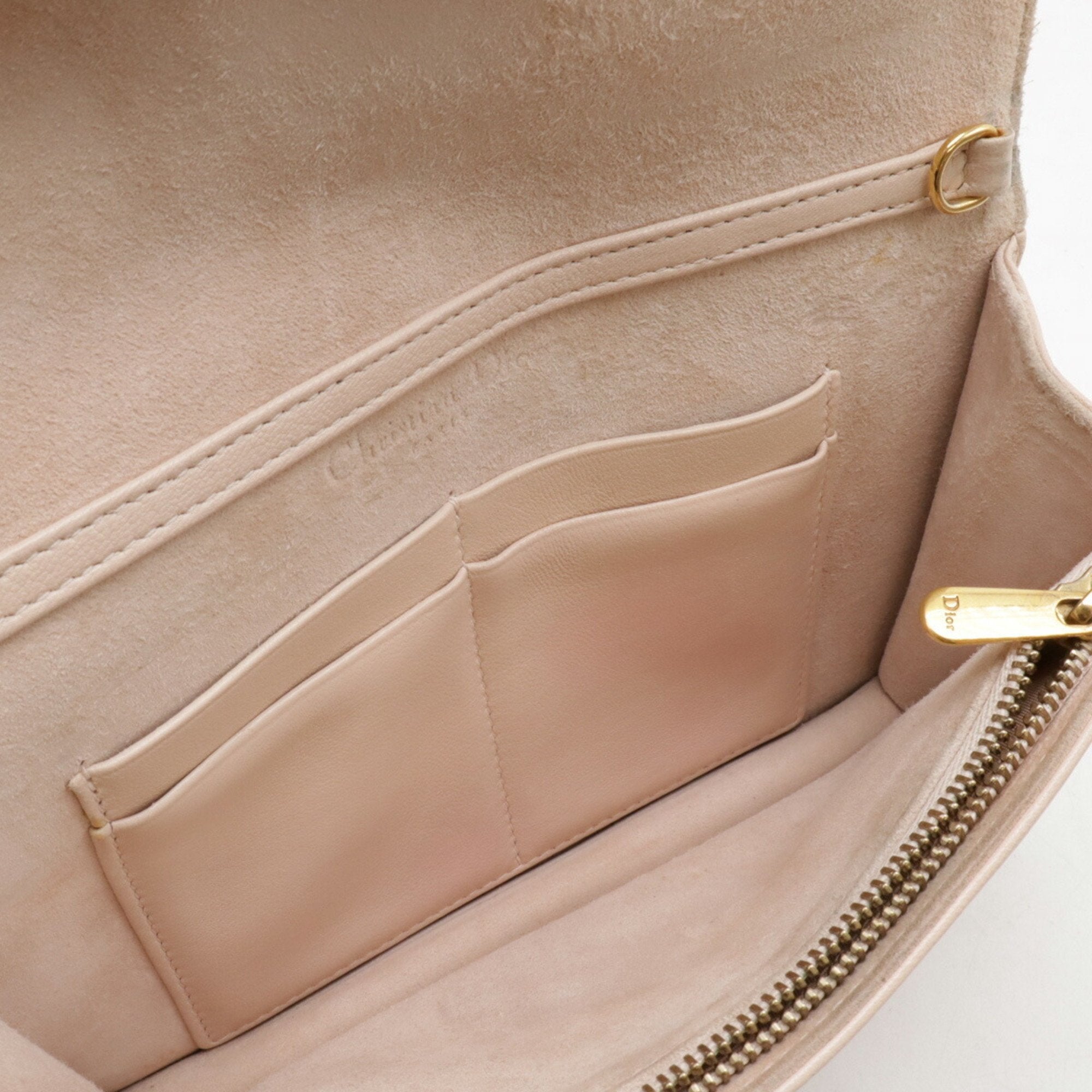 Christian Dior Baby Pink Leather Clutch Bag ()
