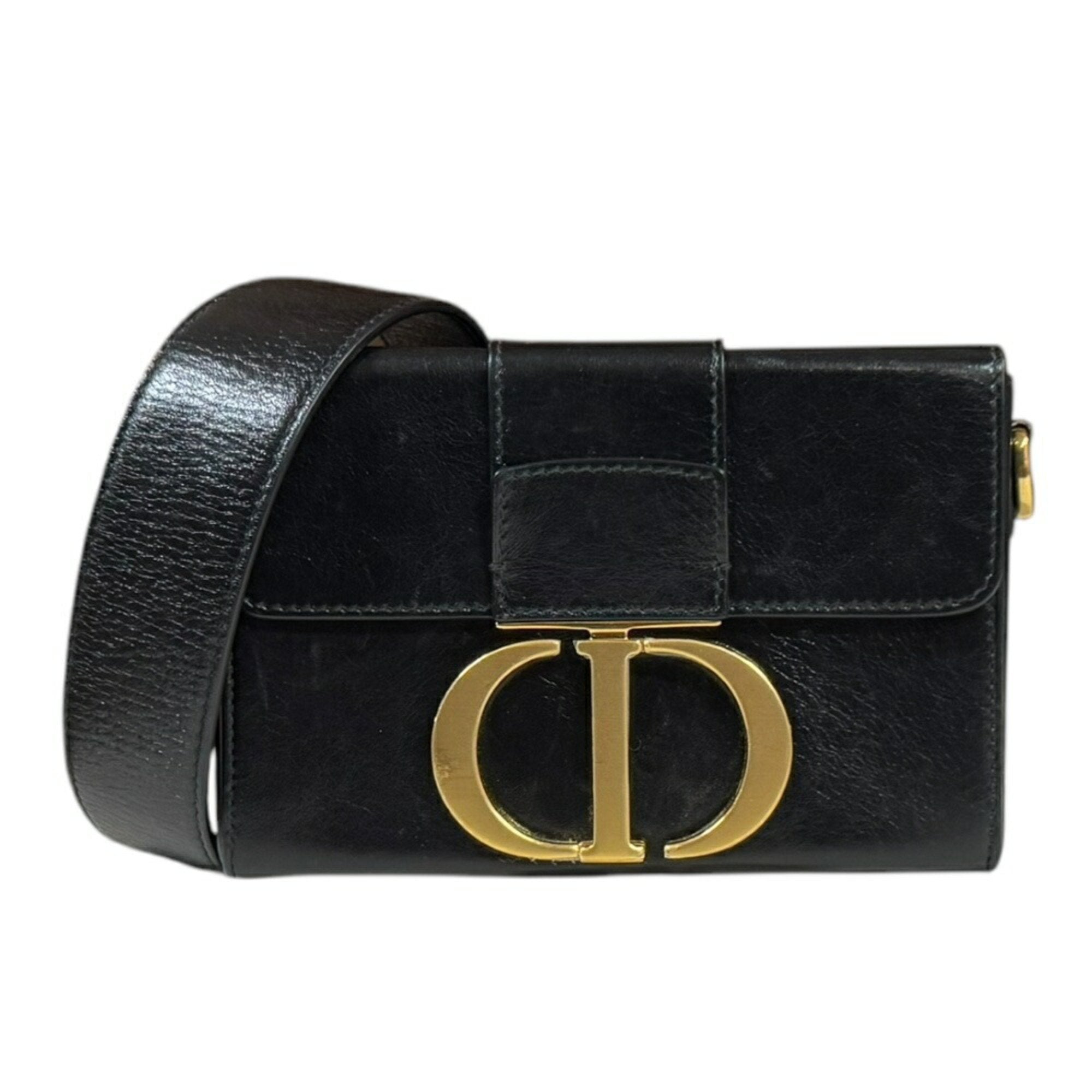 Christian Dior Black Leather Shoulder Bag ()