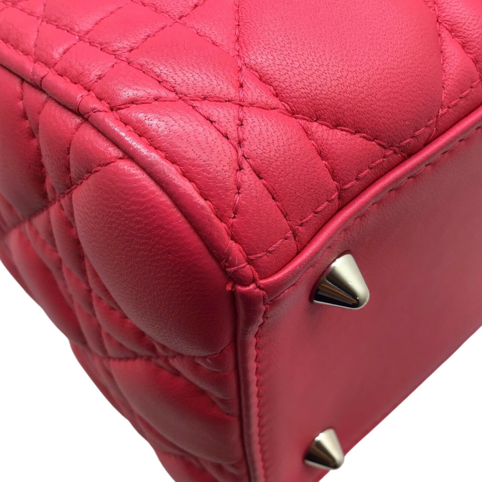 Christian Dior Pink Leather Handbag Shoulder Bag ()