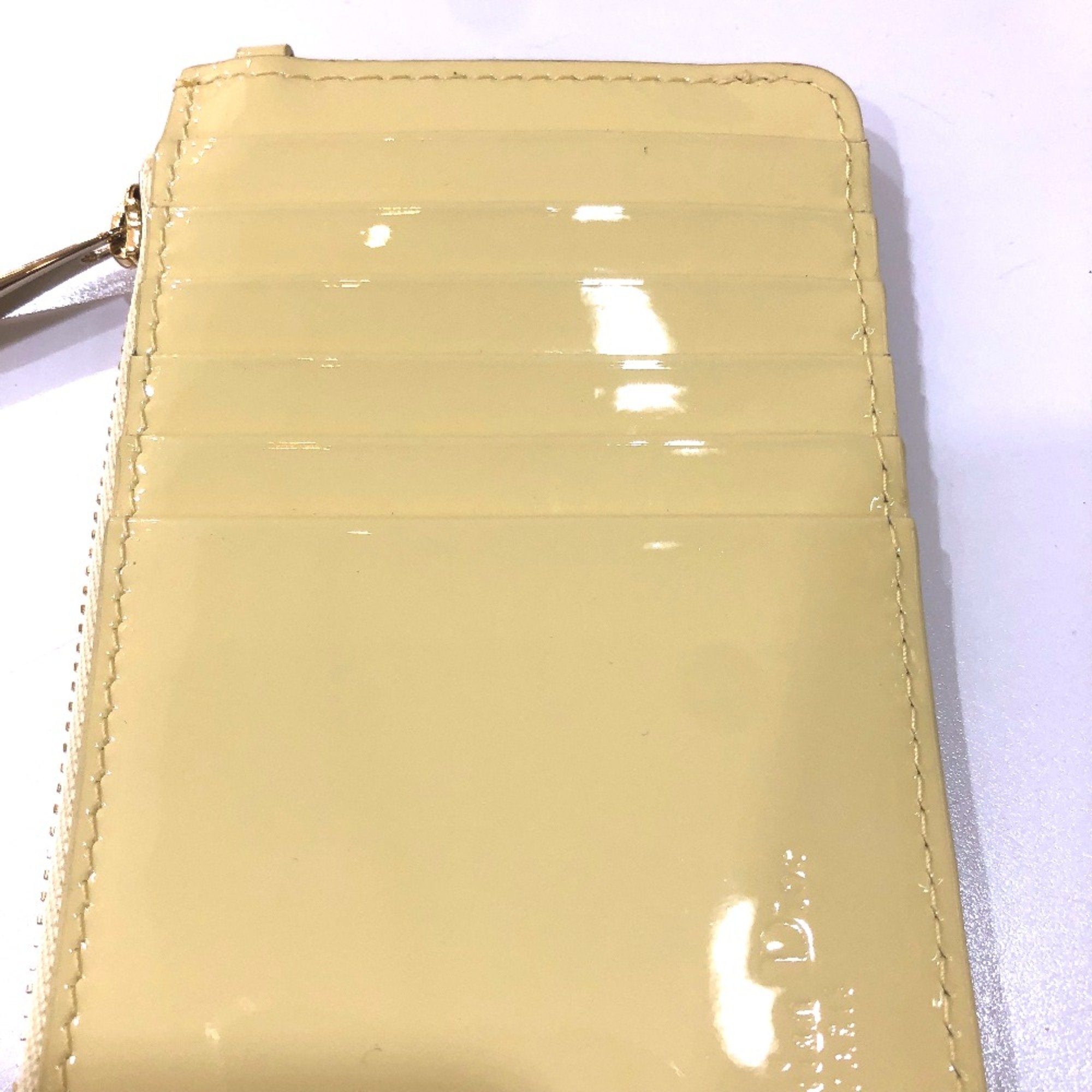 Christian Dior Beige Patent Leather Coin Purse/Coin Case ()