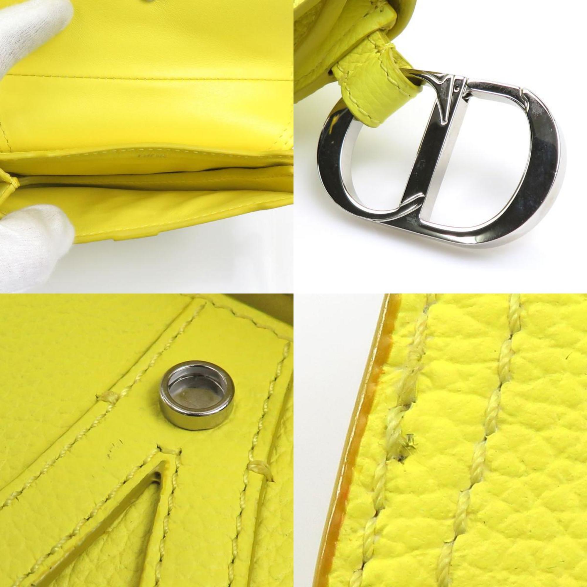 Christian Dior Yellow Leather Pouch ()