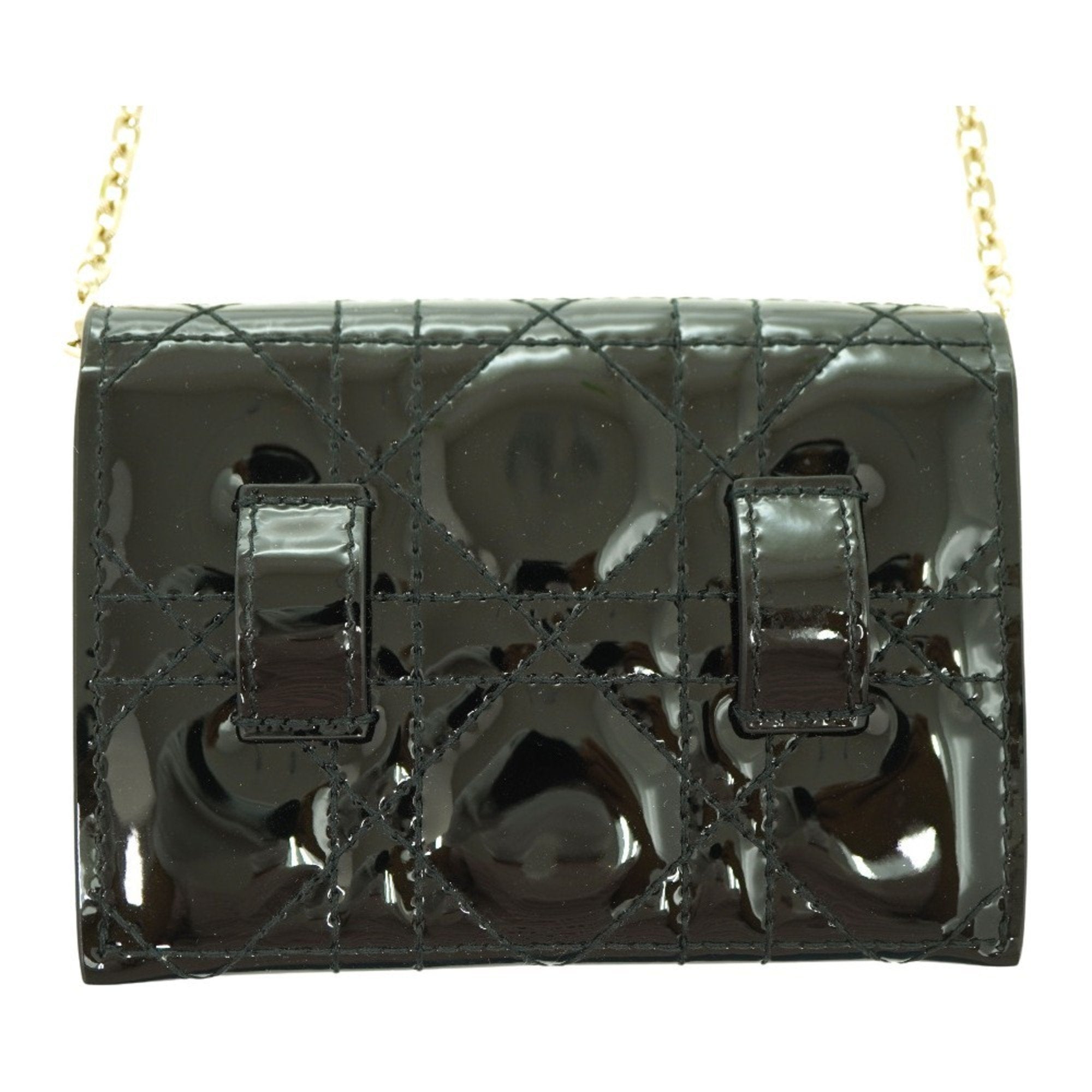 Christian Dior Black Patent Leather Shoulder Bag ()