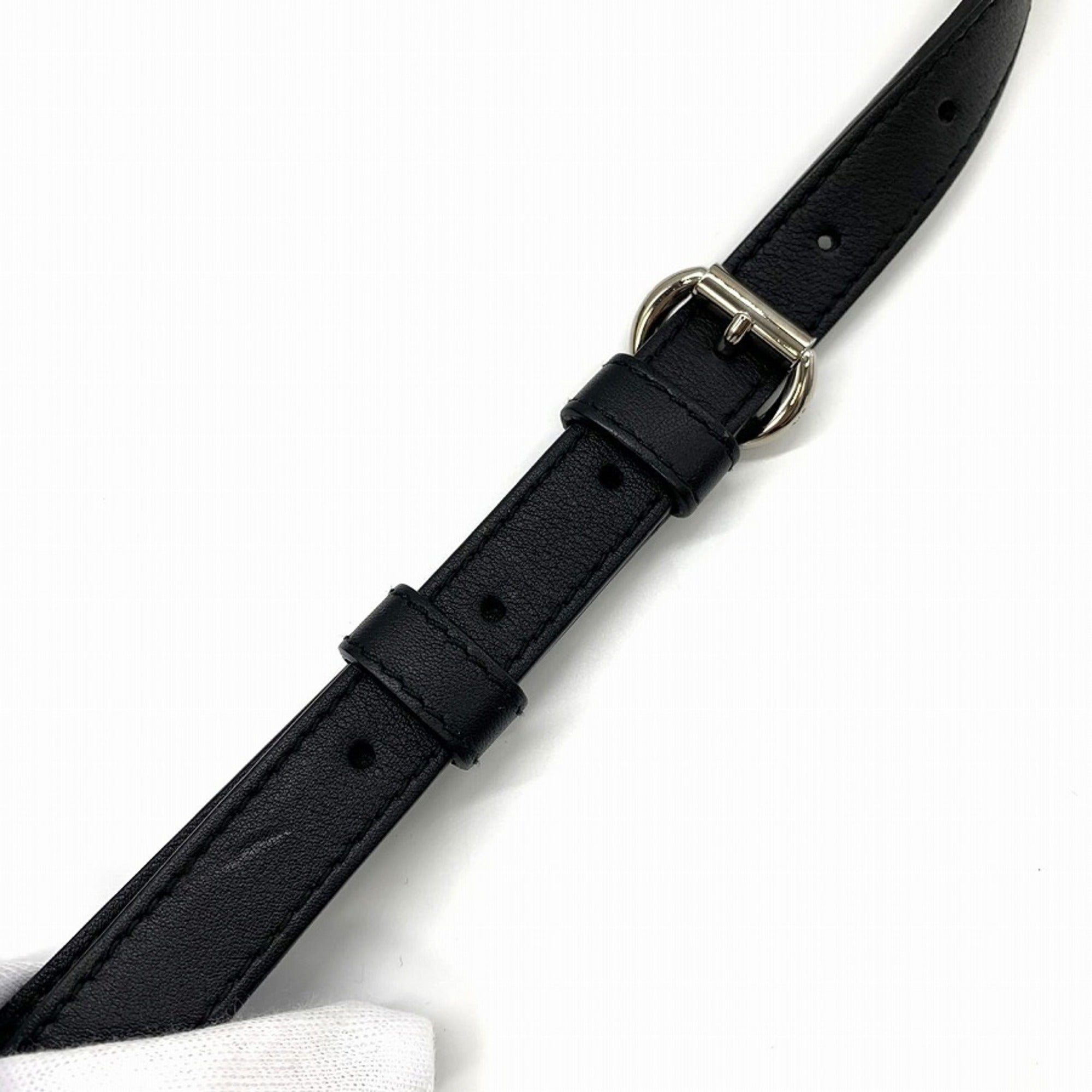 Christian Dior Black Leather Handbag Shoulder Bag ()