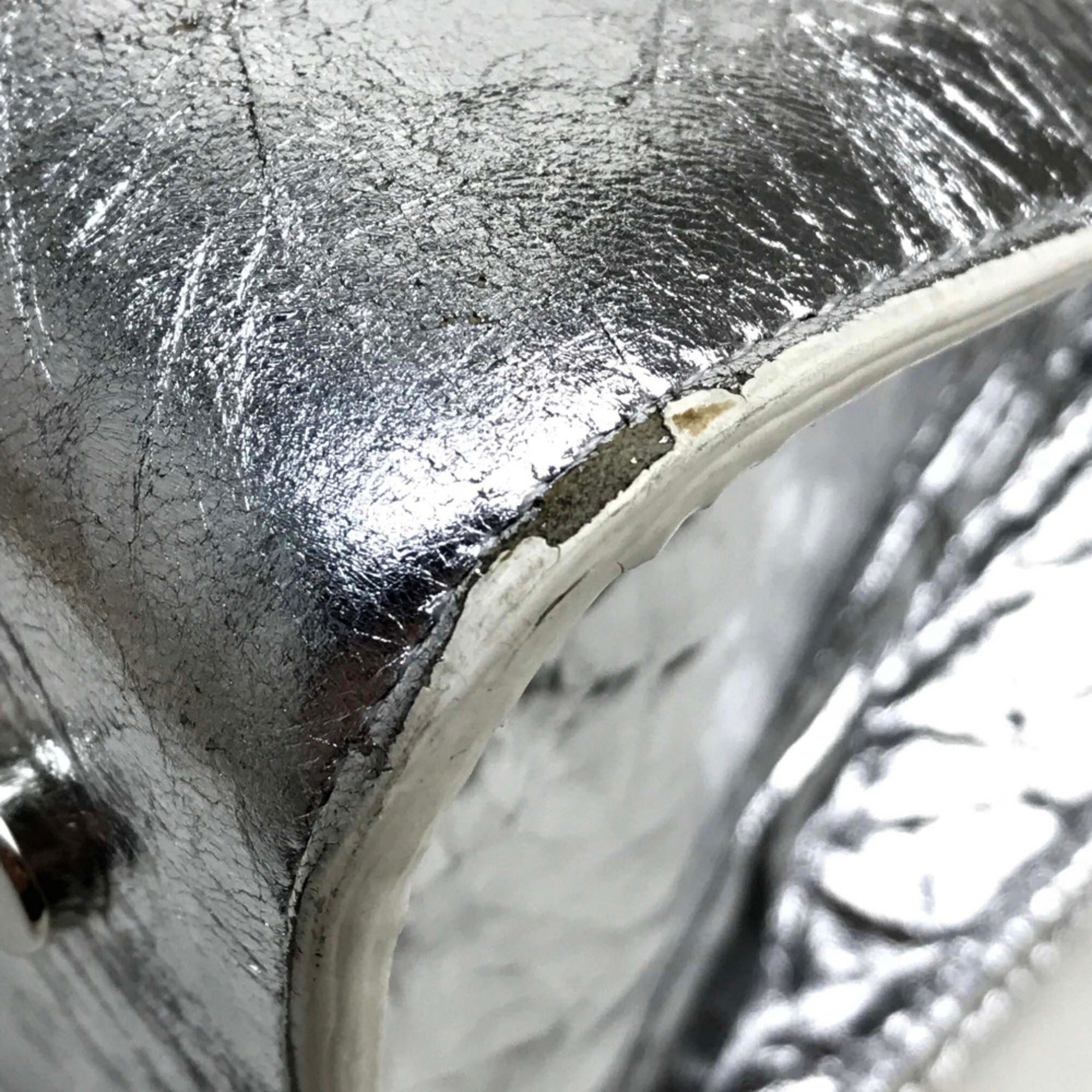 Christian Dior Silver Leather Handbag ()