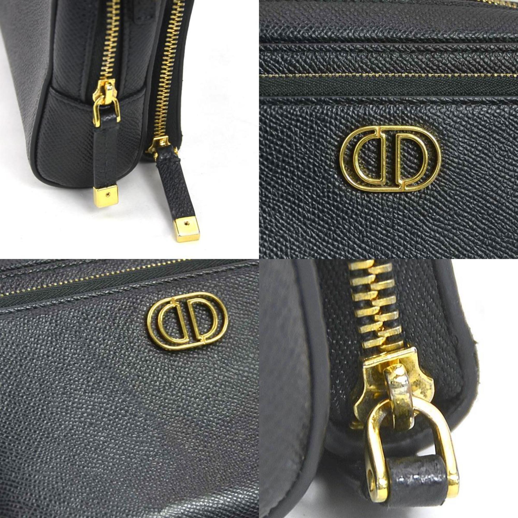 Christian Dior Black Leather Shoulder Bag ()