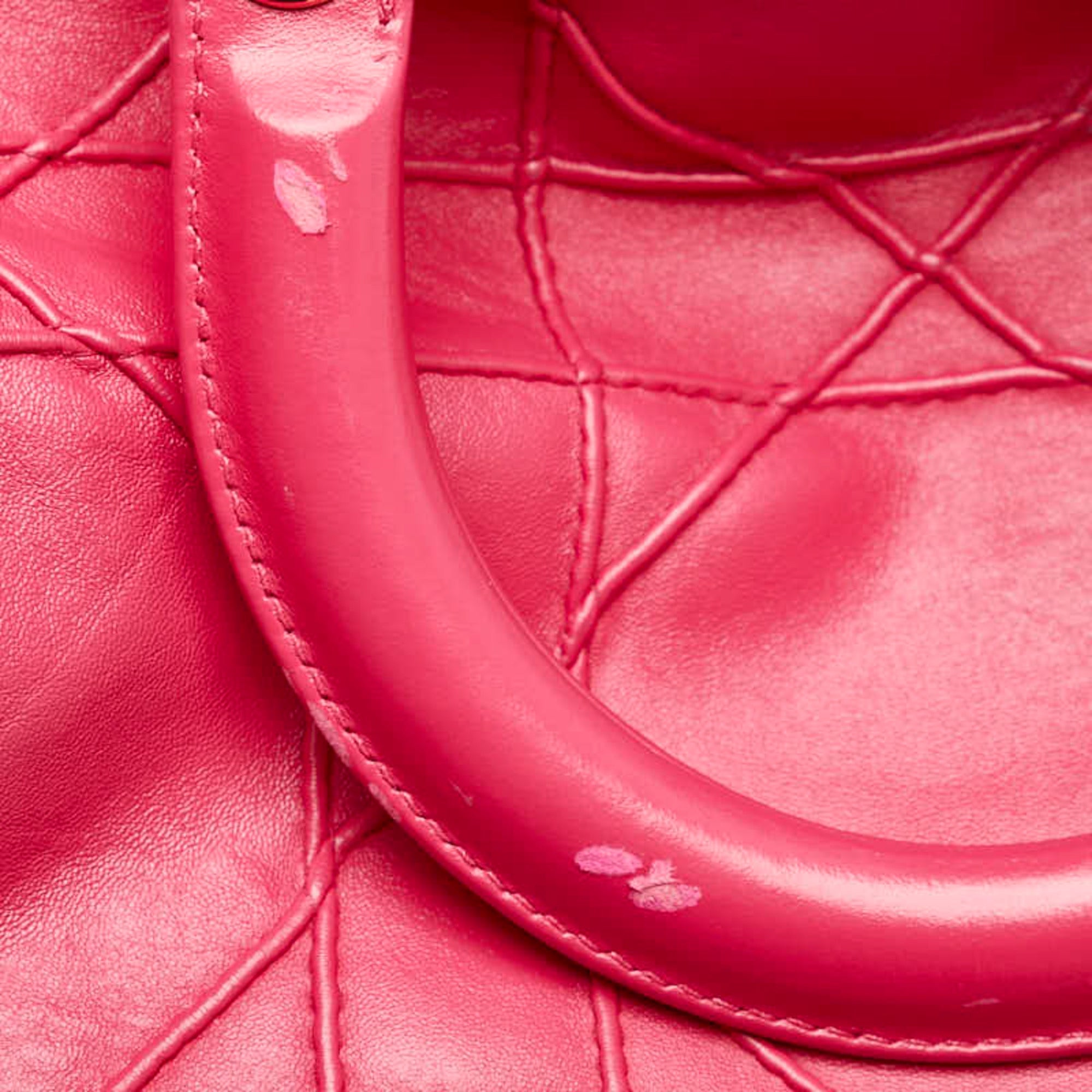 Christian Dior Pink Leather Handbag Shoulder Bag ()