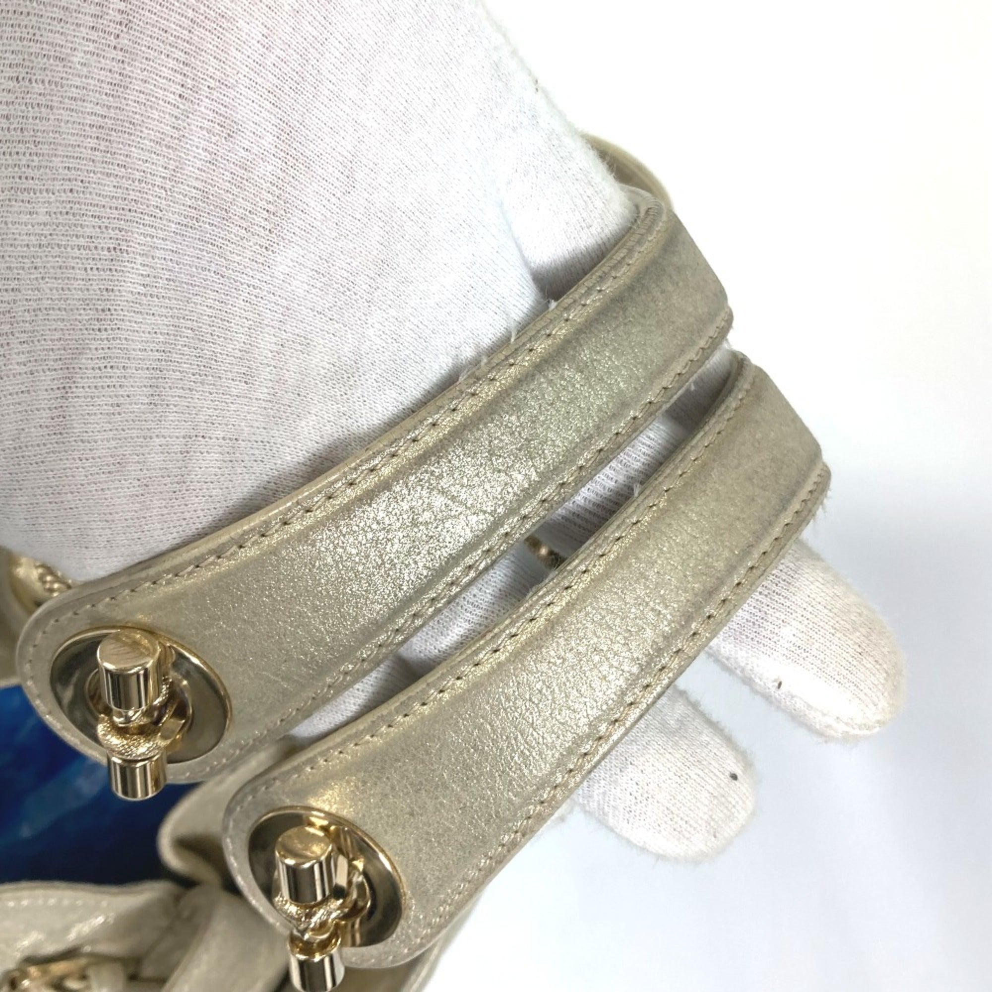 Christian Dior Gold Leather Handbag ()