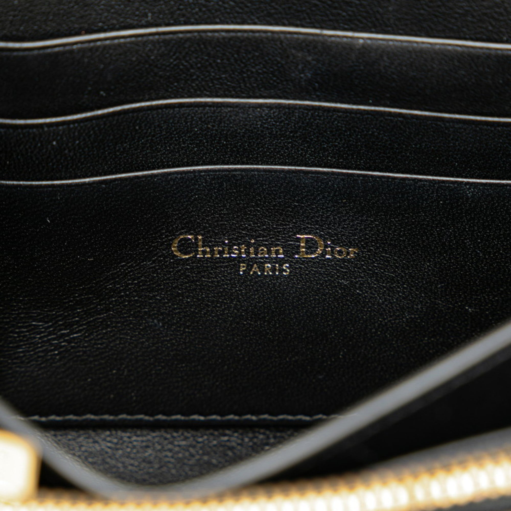 Christian Dior Black Leather Shoulder Bag ()