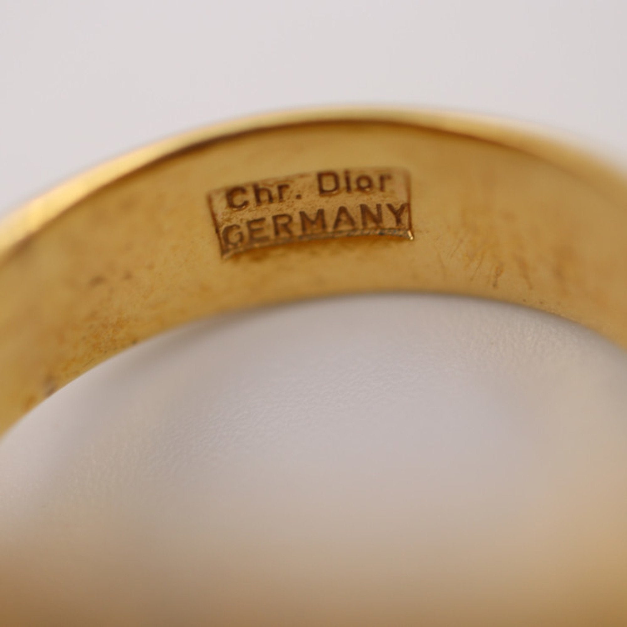 Christian Dior Gold Metal Band Ring ()
