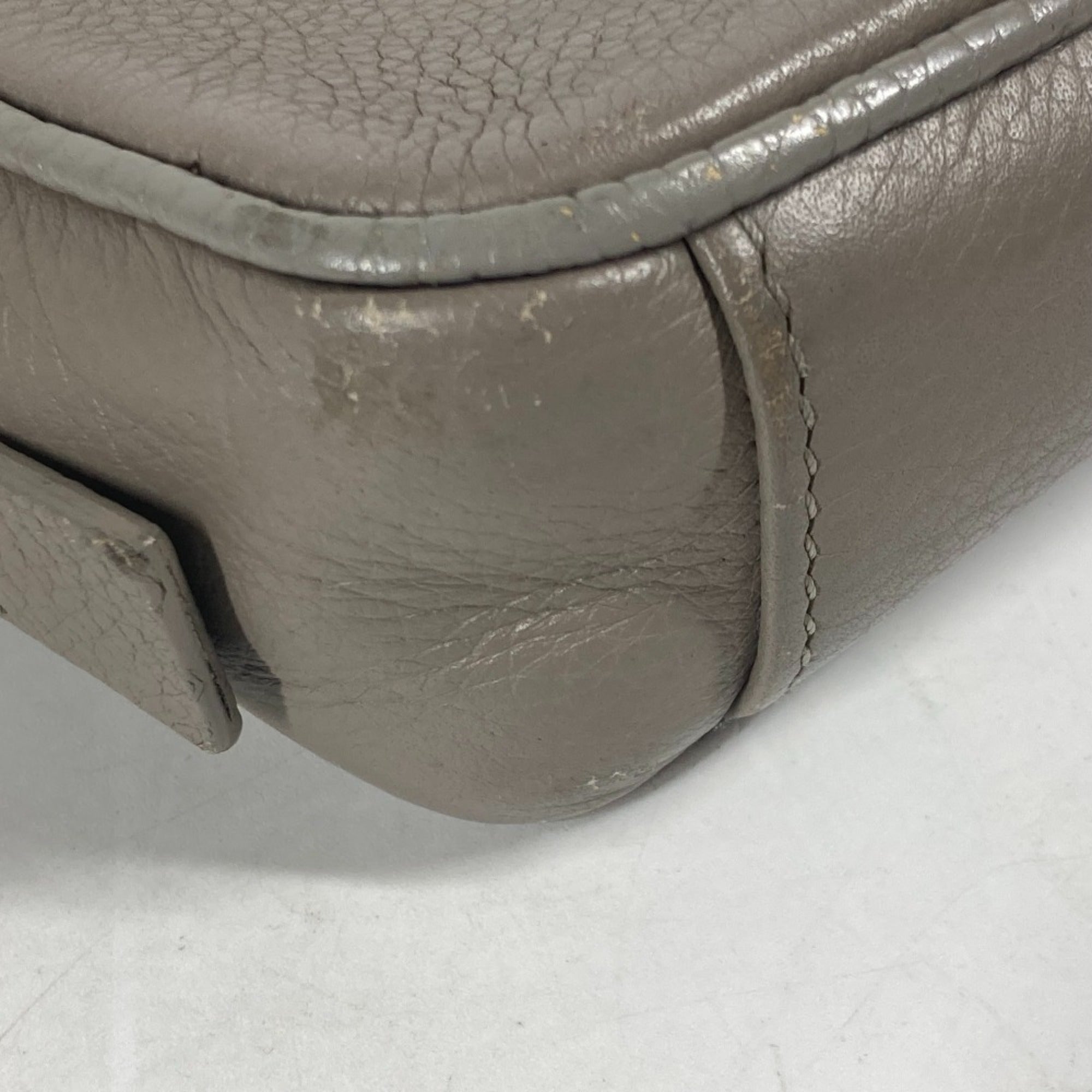 Christian Dior Gray Leather Clutch Bag ()