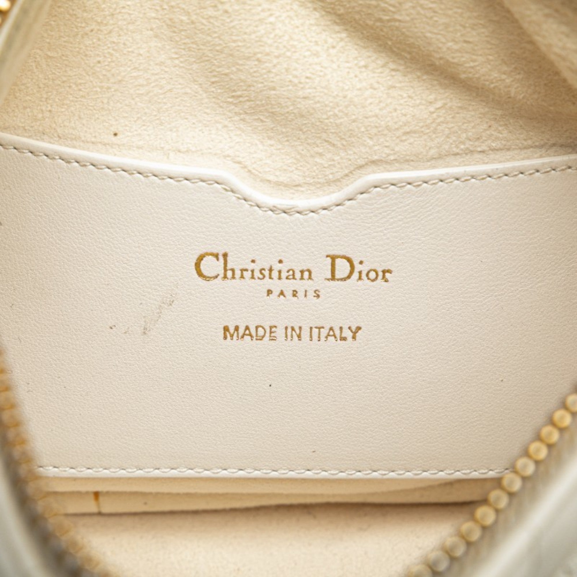 Christian Dior White Leather Shoulder Bag ()
