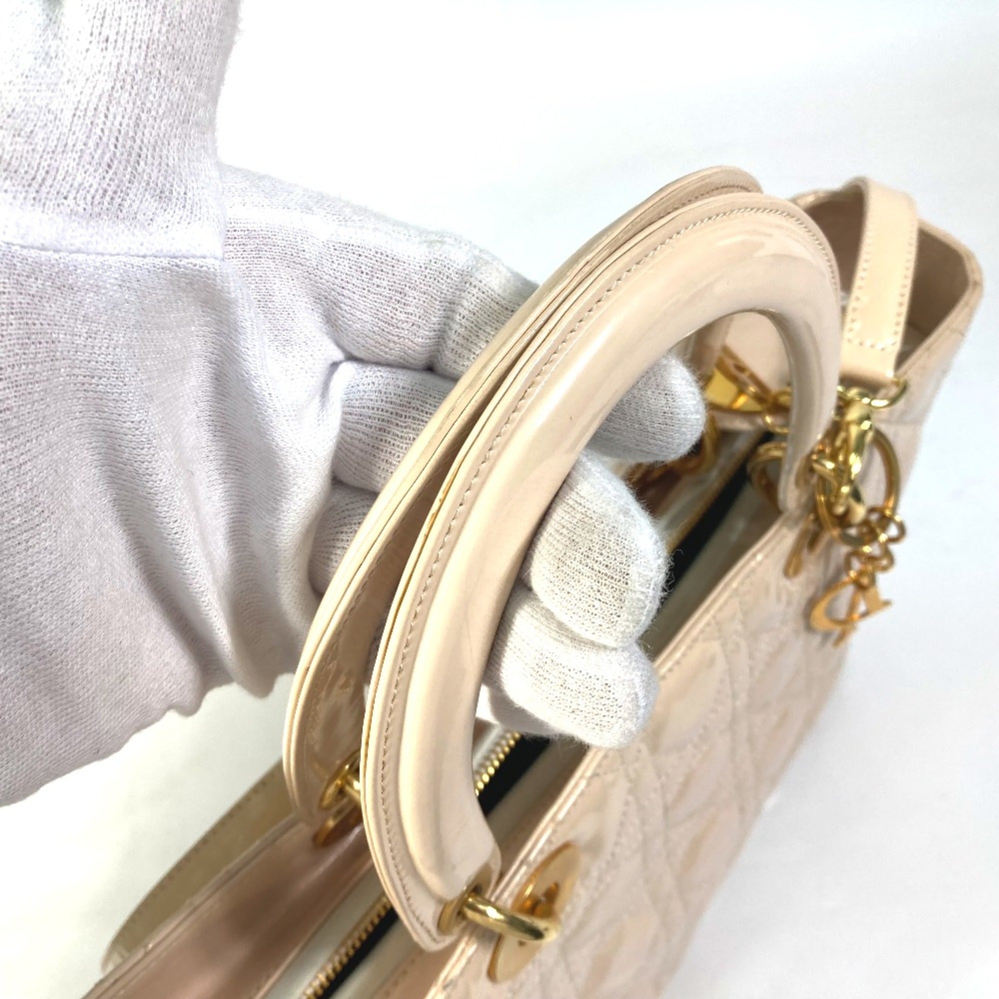 Christian Dior Beige Leather Handbag ()
