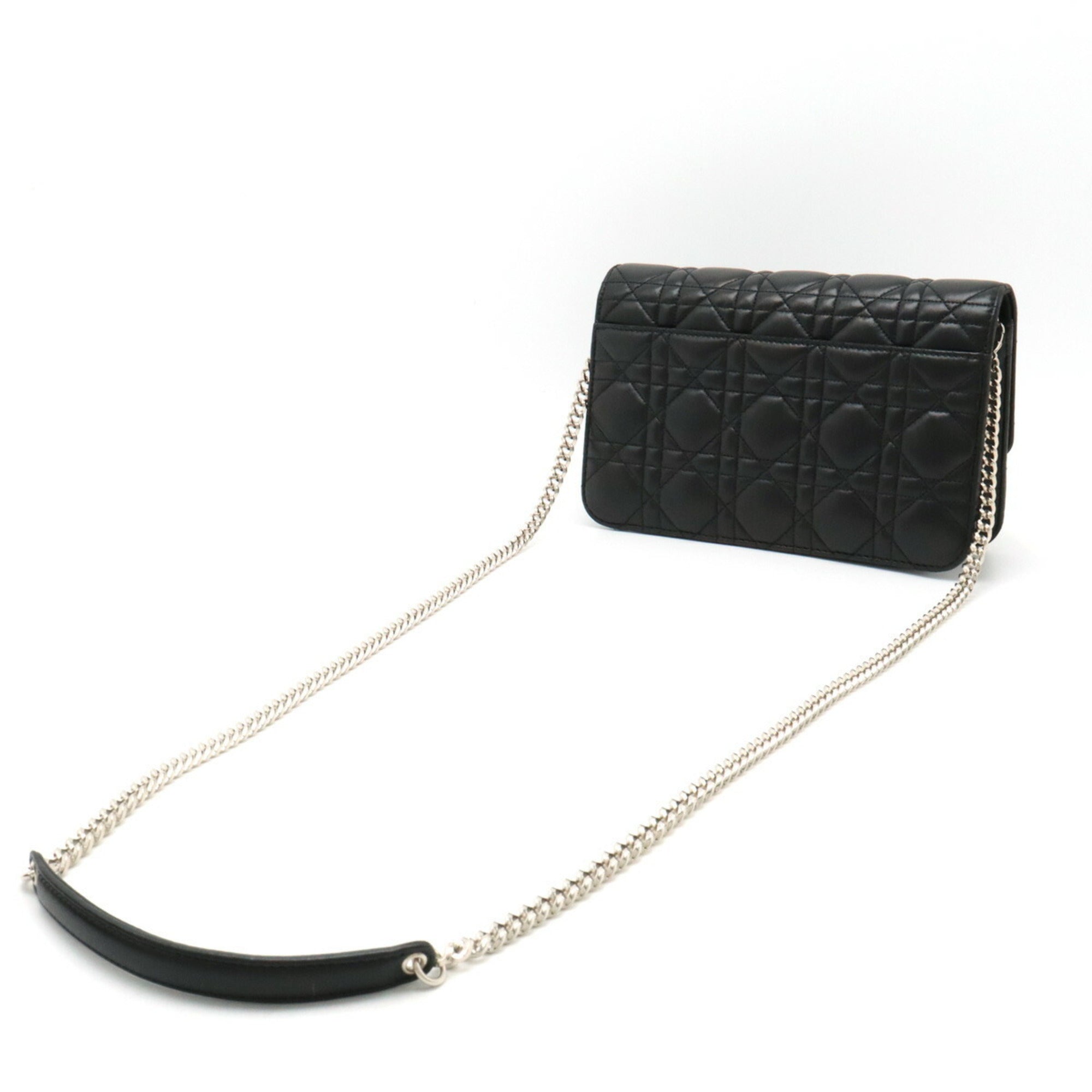 Christian Dior Miss Dior Black Leather Clutch Bag ()