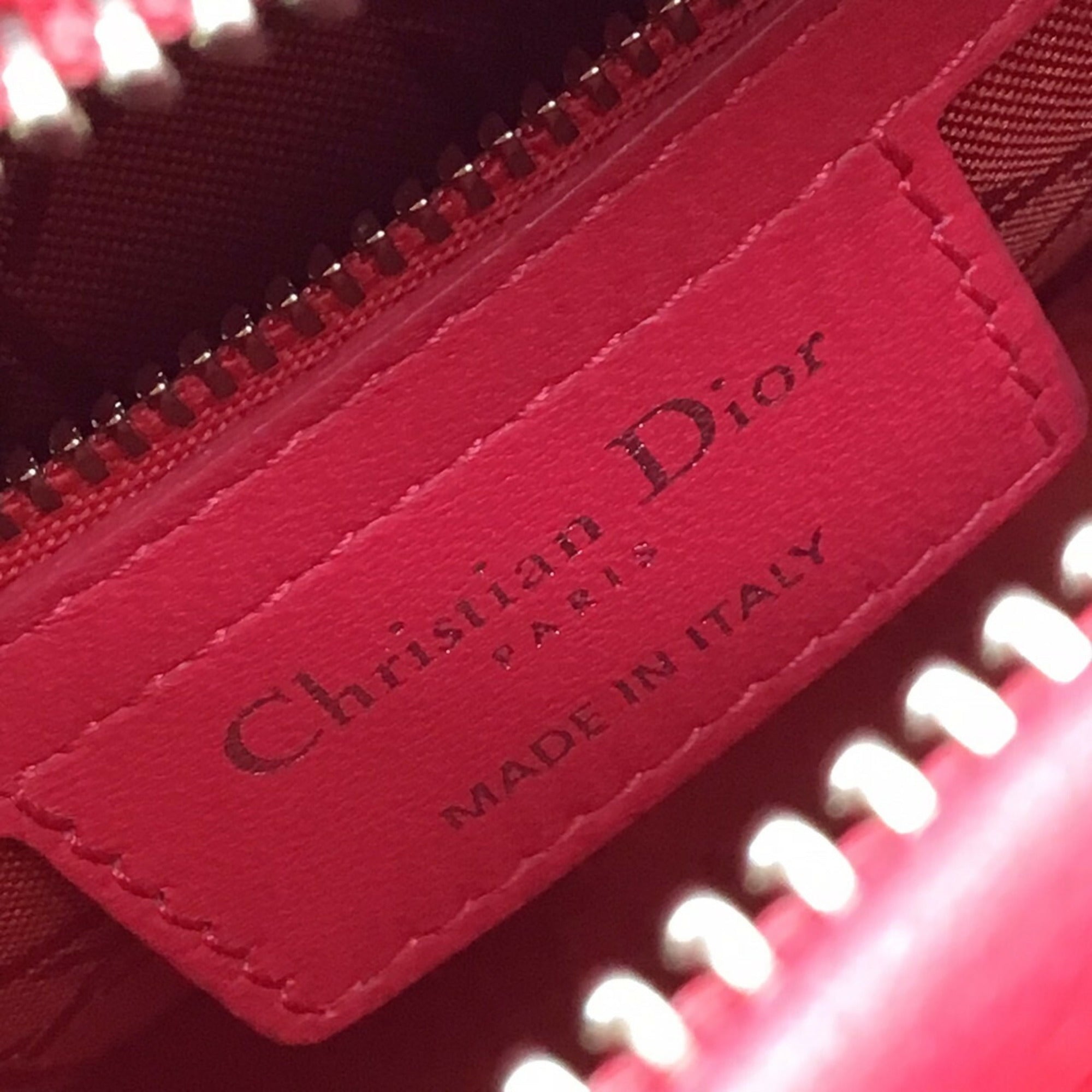 Christian Dior Pink Leather Handbag Shoulder Bag ()