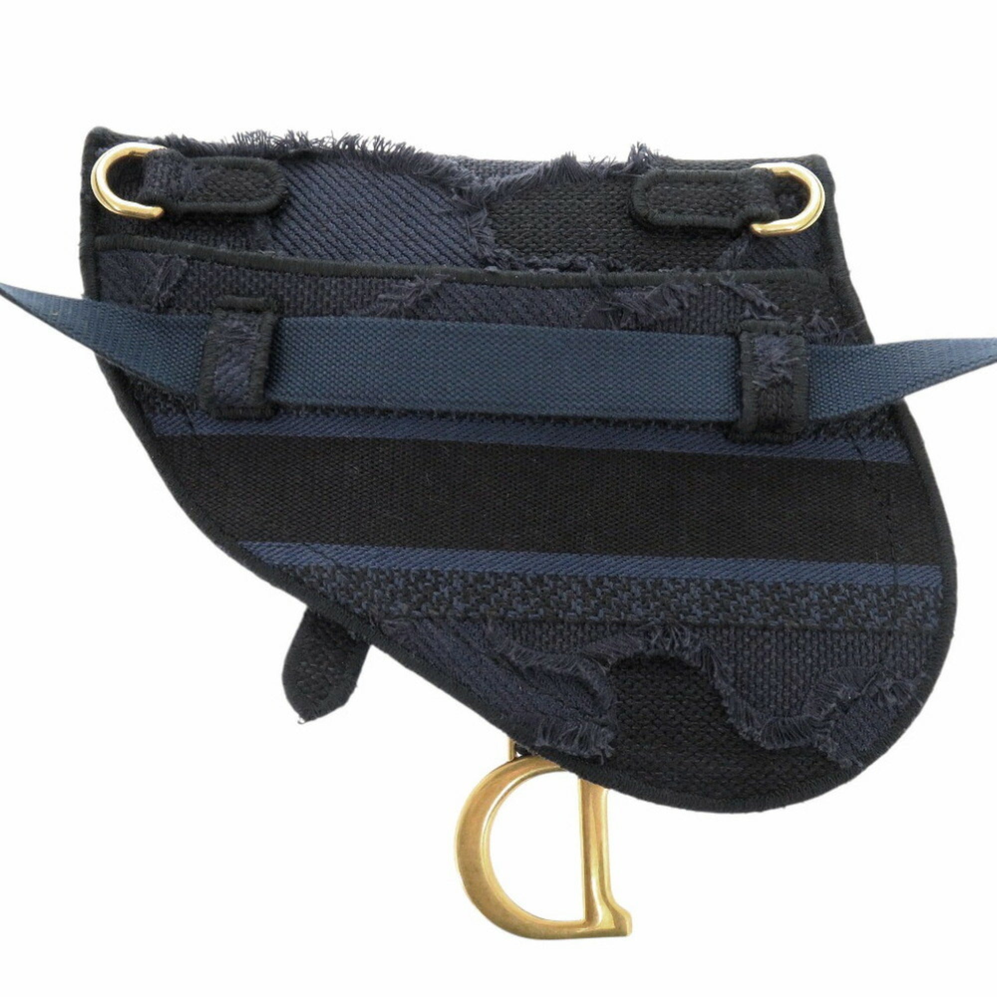 Christian Dior Camouflage Navy Canvas Fanny Pack Saddle Bag ()