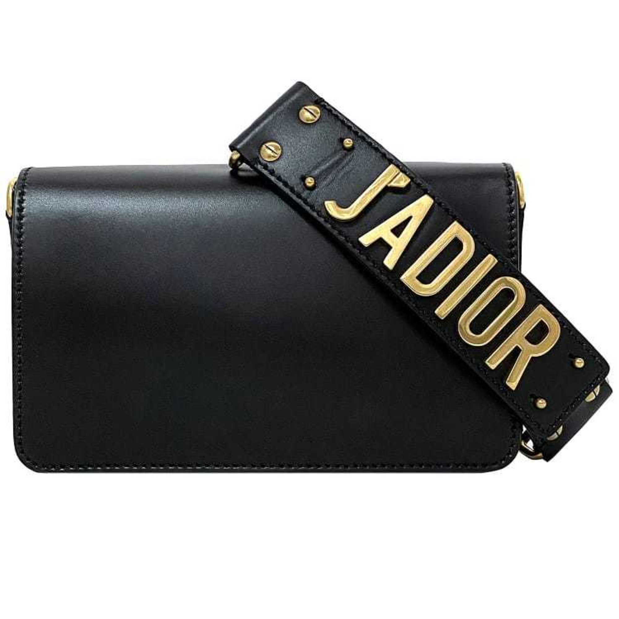 Christian Dior Black Leather Clutch Bag Handbag ()