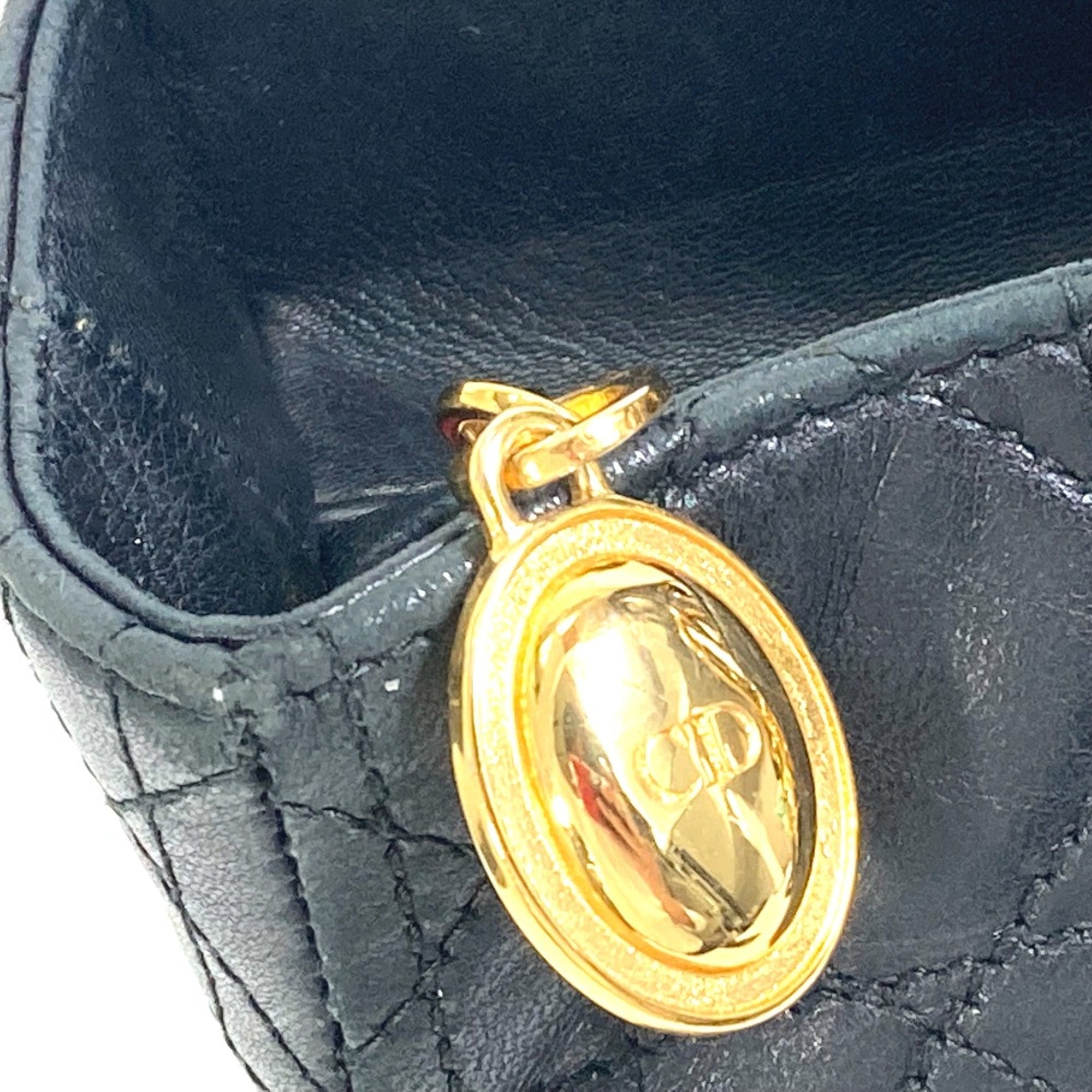 Christian Dior Black Leather Handbag ()