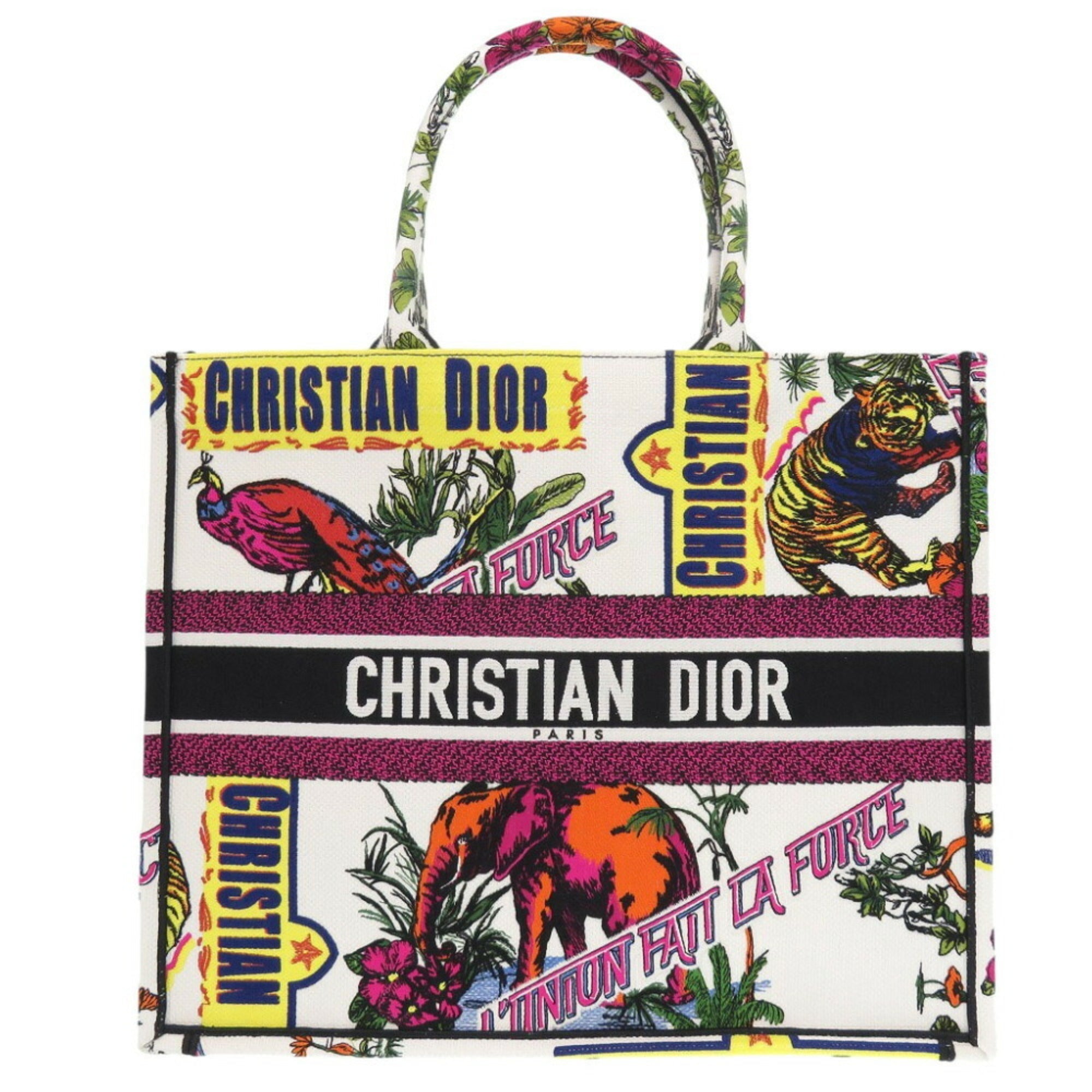Christian Dior White Canvas Tote Bag ()