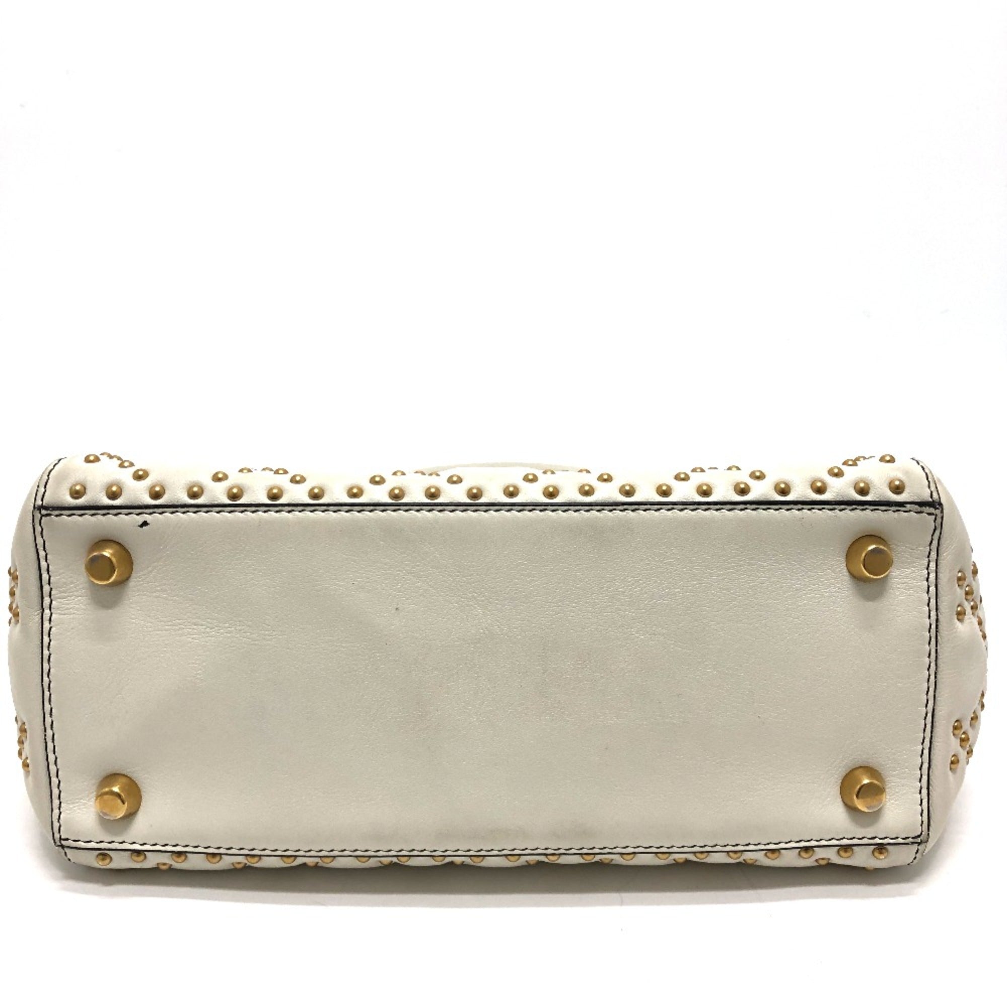 Christian Dior White Leather Handbag ()