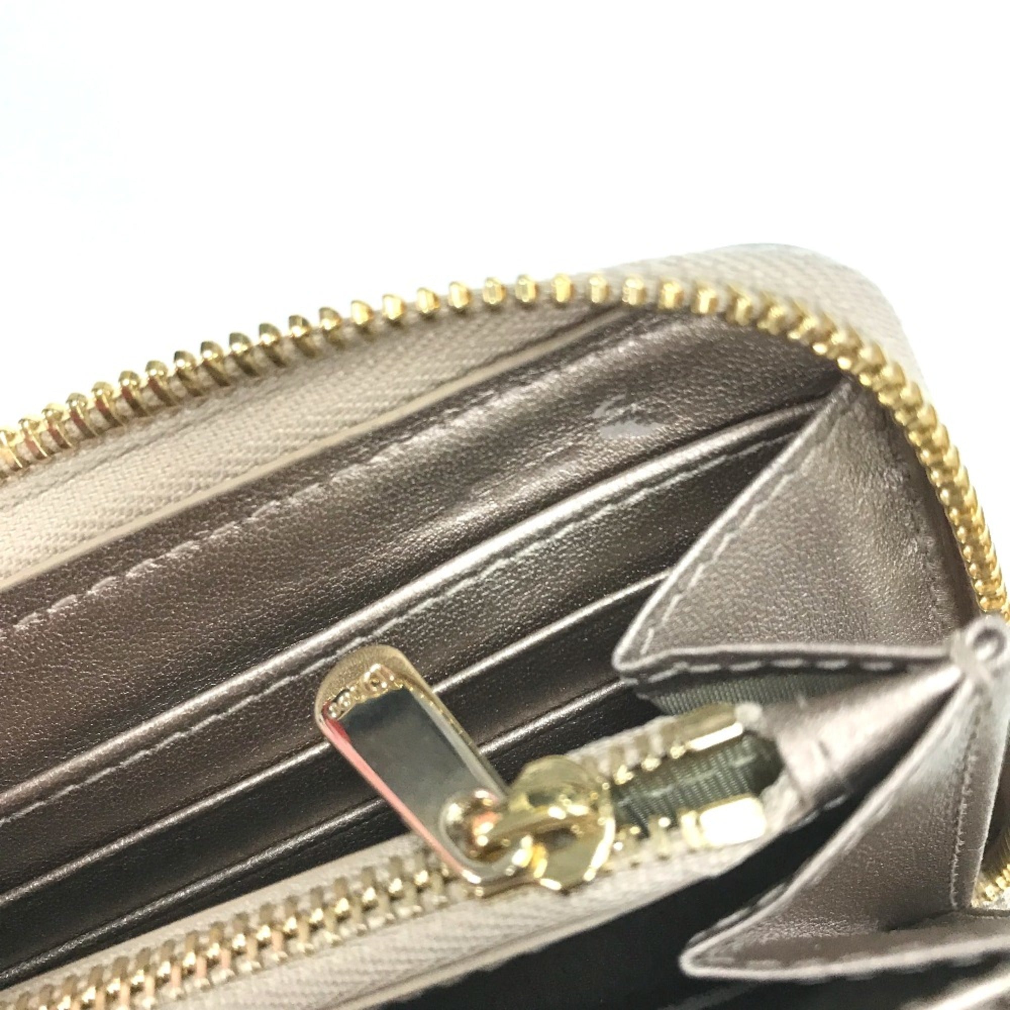 Christian Dior Gold Leather Long Wallet (Bi-Fold) ()
