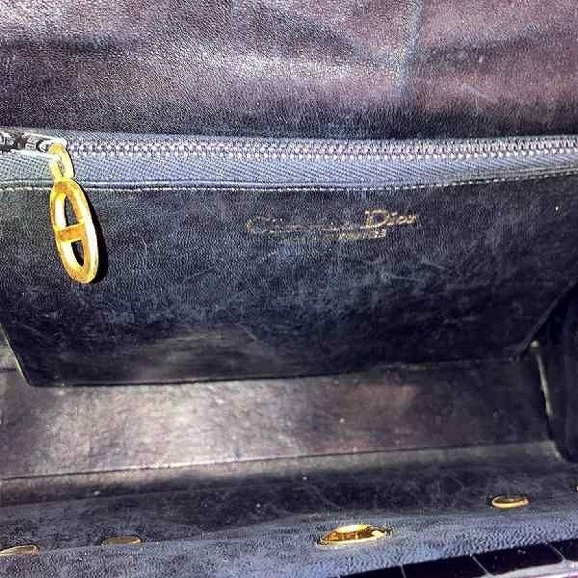 Christian Dior Black Leather Handbag ()