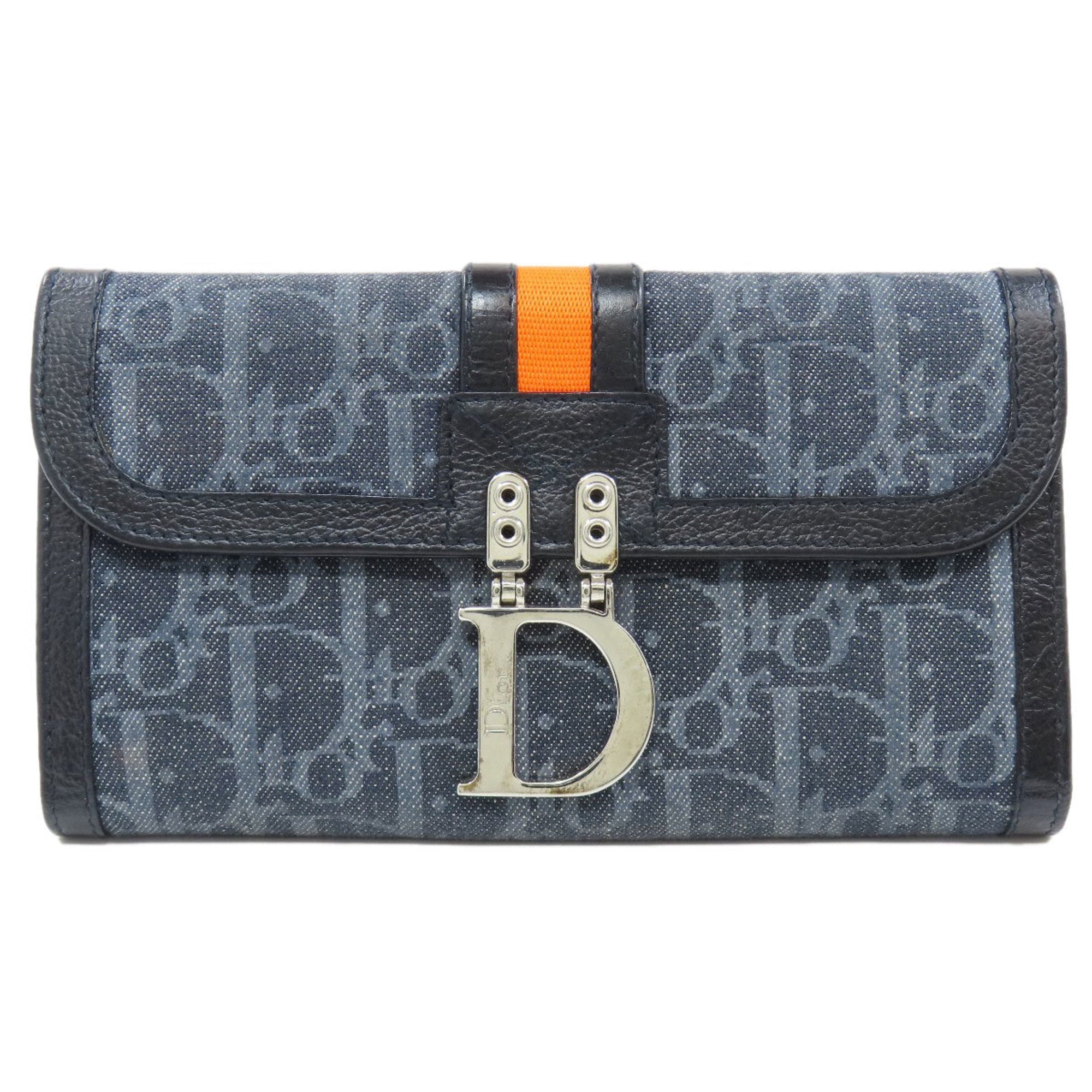 Christian Dior Navy Denim Coin Purse/Coin Case ()