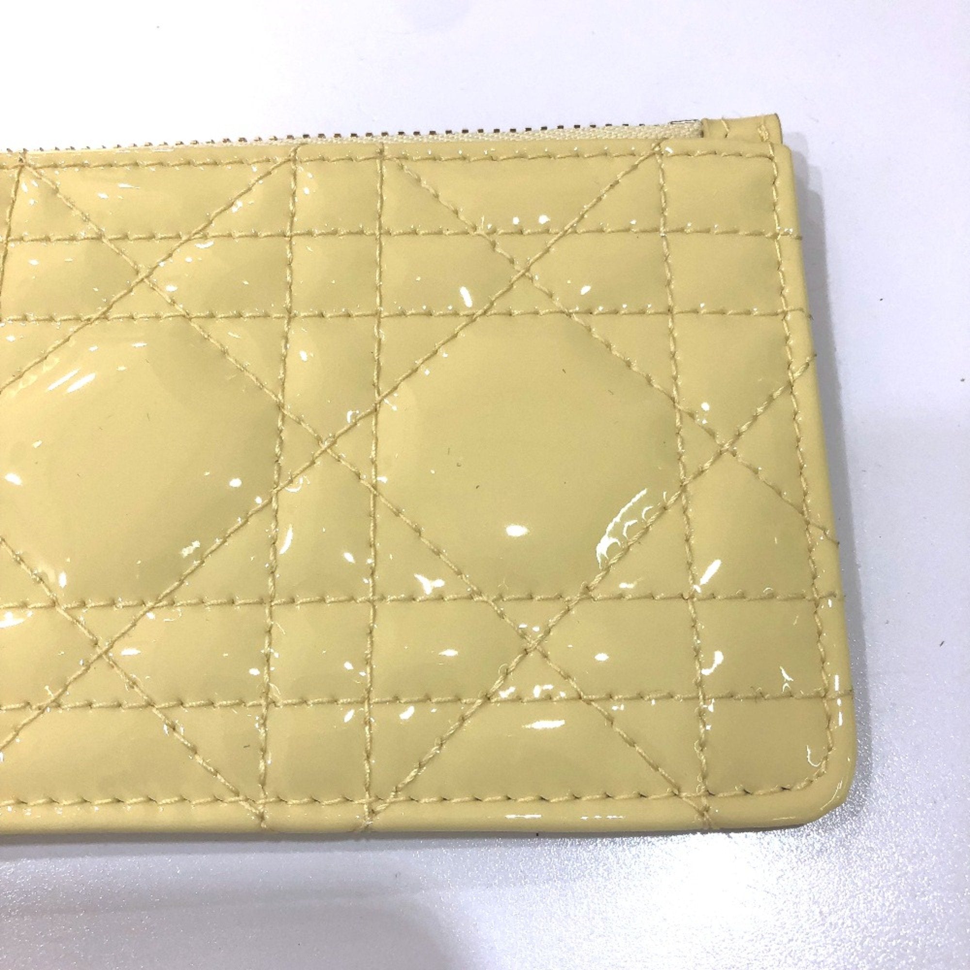 Christian Dior Beige Patent Leather Coin Purse/Coin Case ()