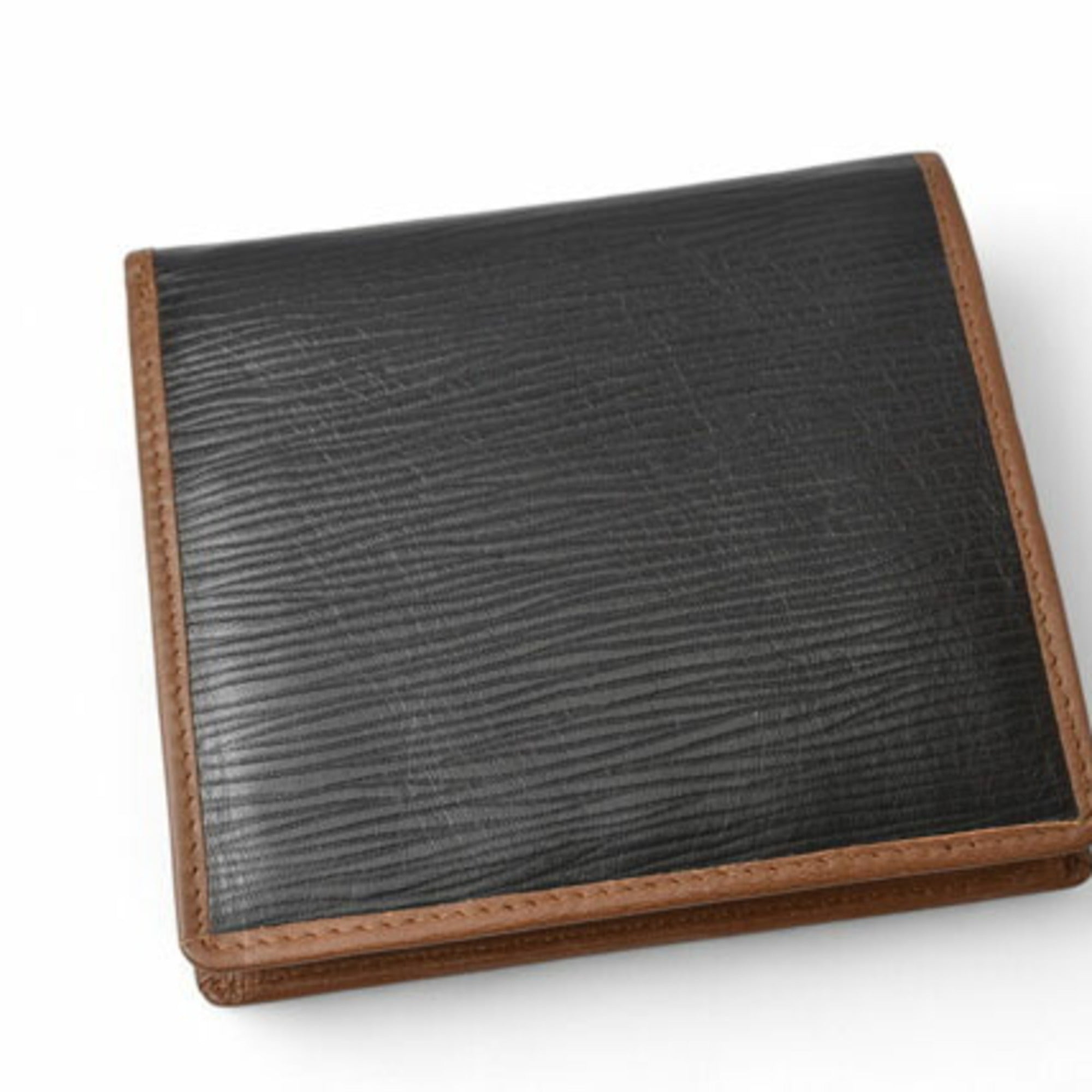 Christian Dior Black Brown Leather Wallet (Bi-Fold) ()