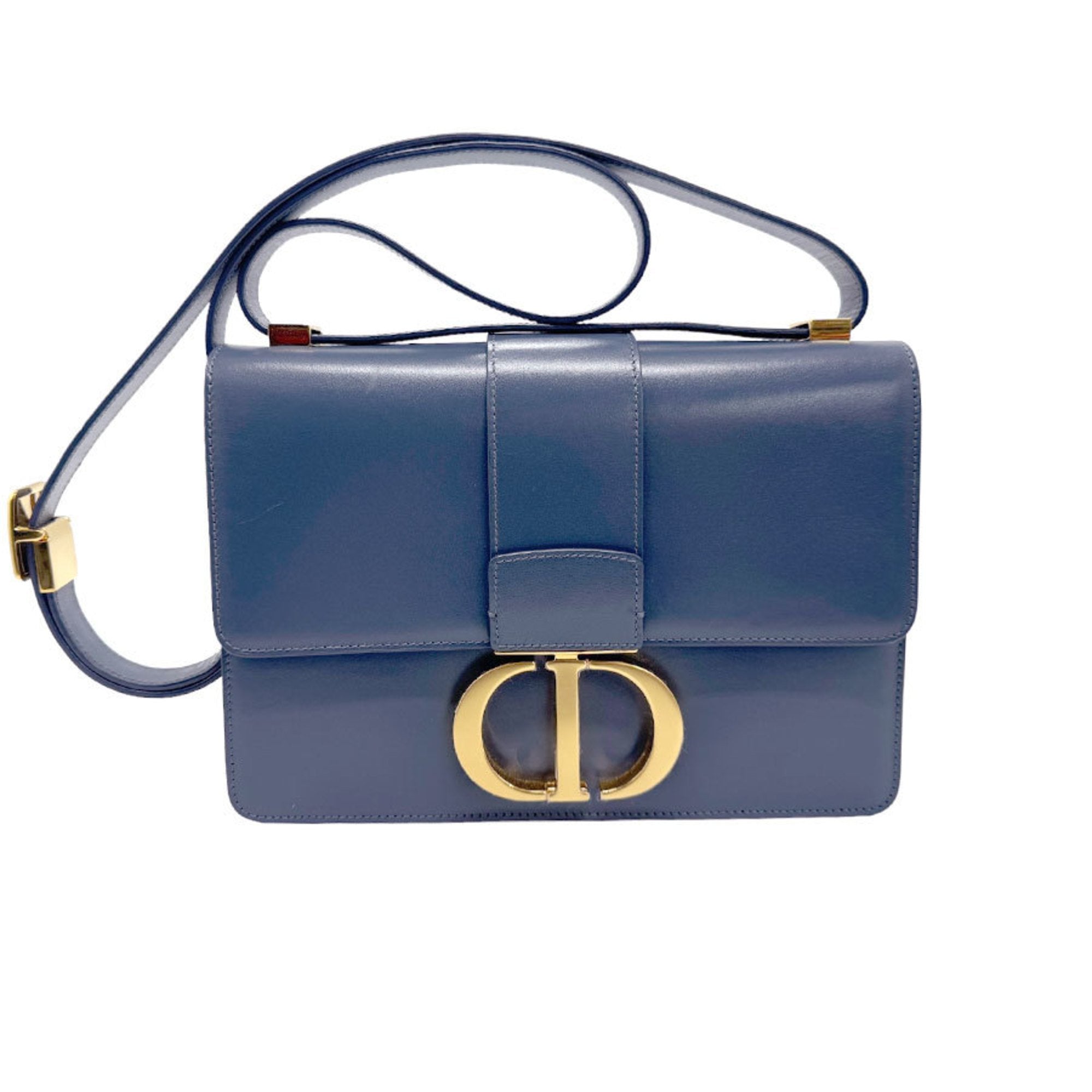 Christian Dior Blue Leather Shoulder Bag ()