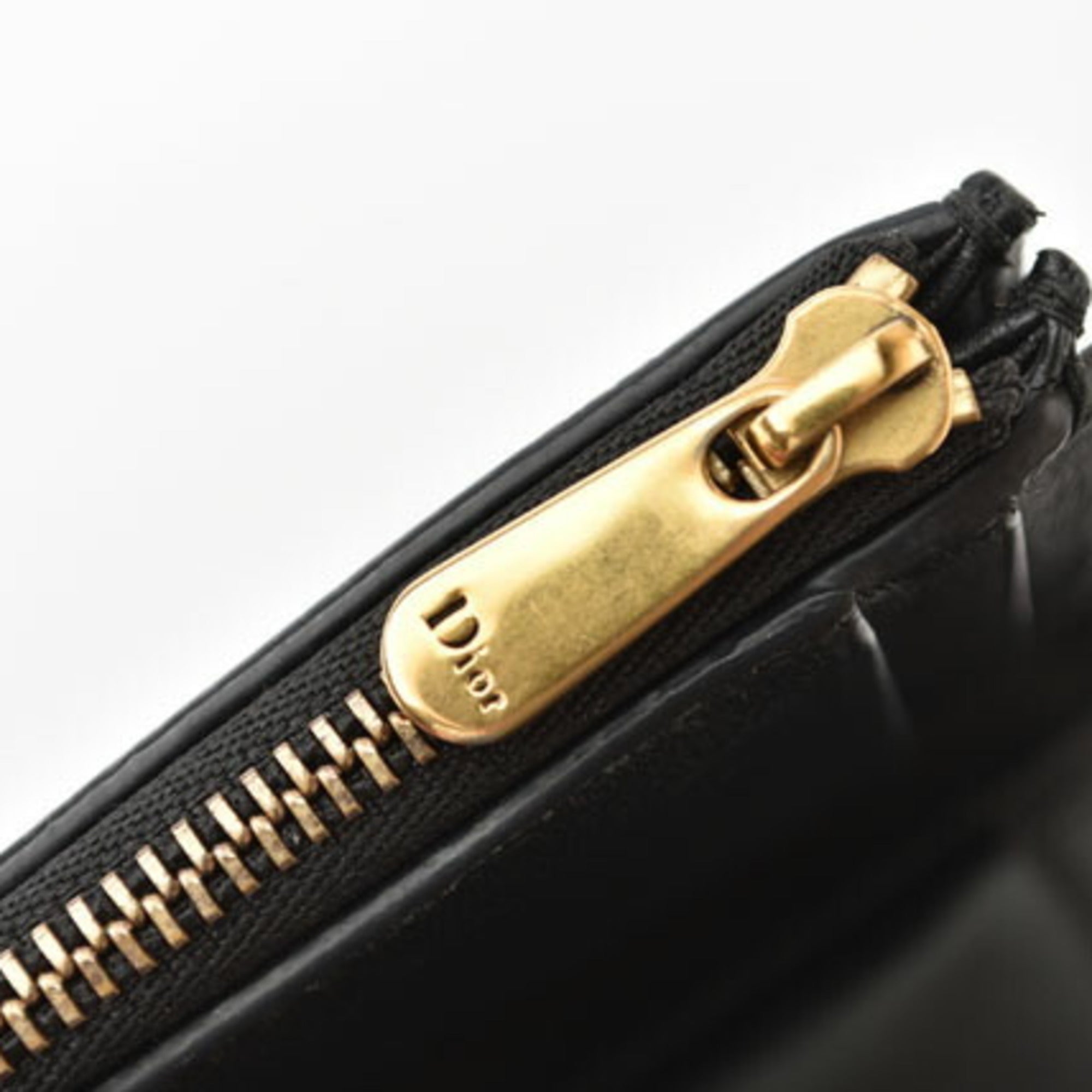 Christian Dior Navy Leather Wallet (Tri-Fold) ()