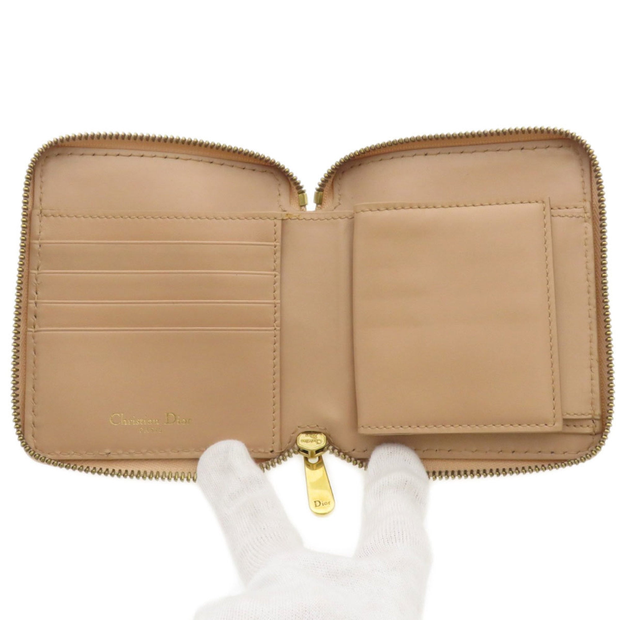 Christian Dior Pink Leather Wallet (Bi-Fold) ()