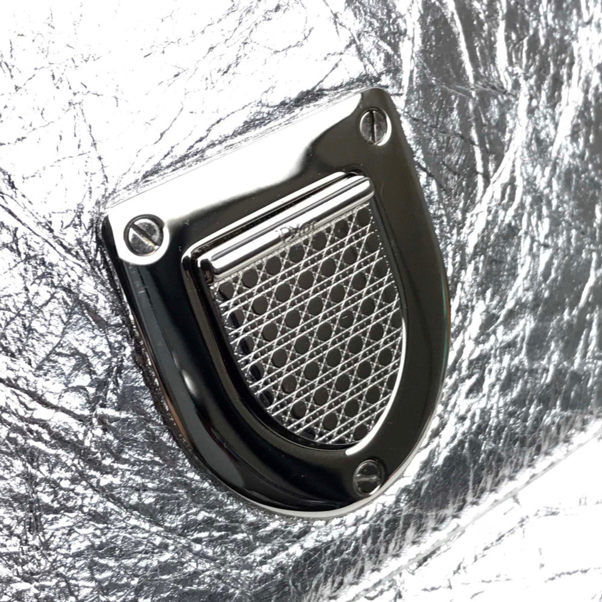 Christian Dior Silver Leather Handbag ()