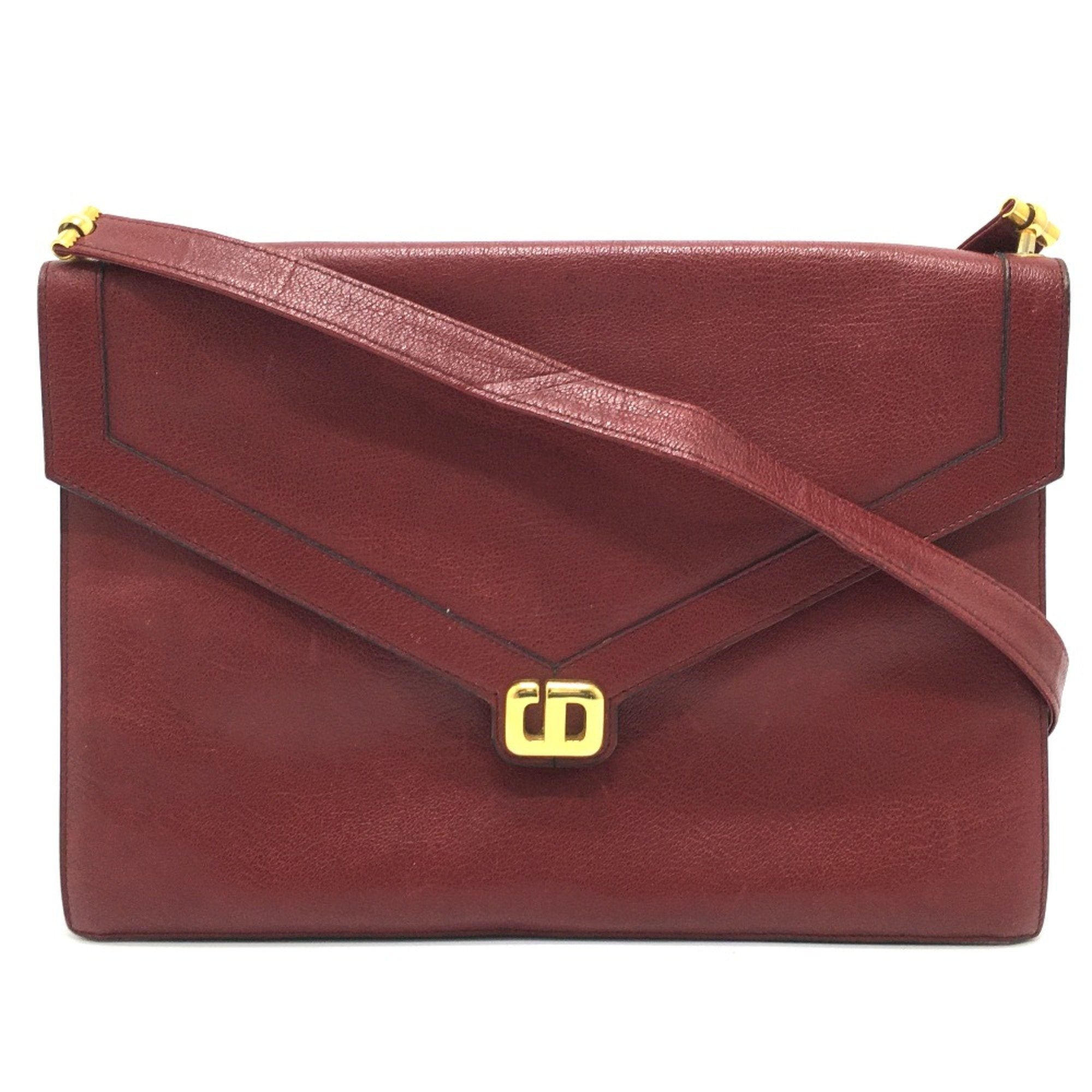 Christian Dior Red Leather Shoulder Bag ()