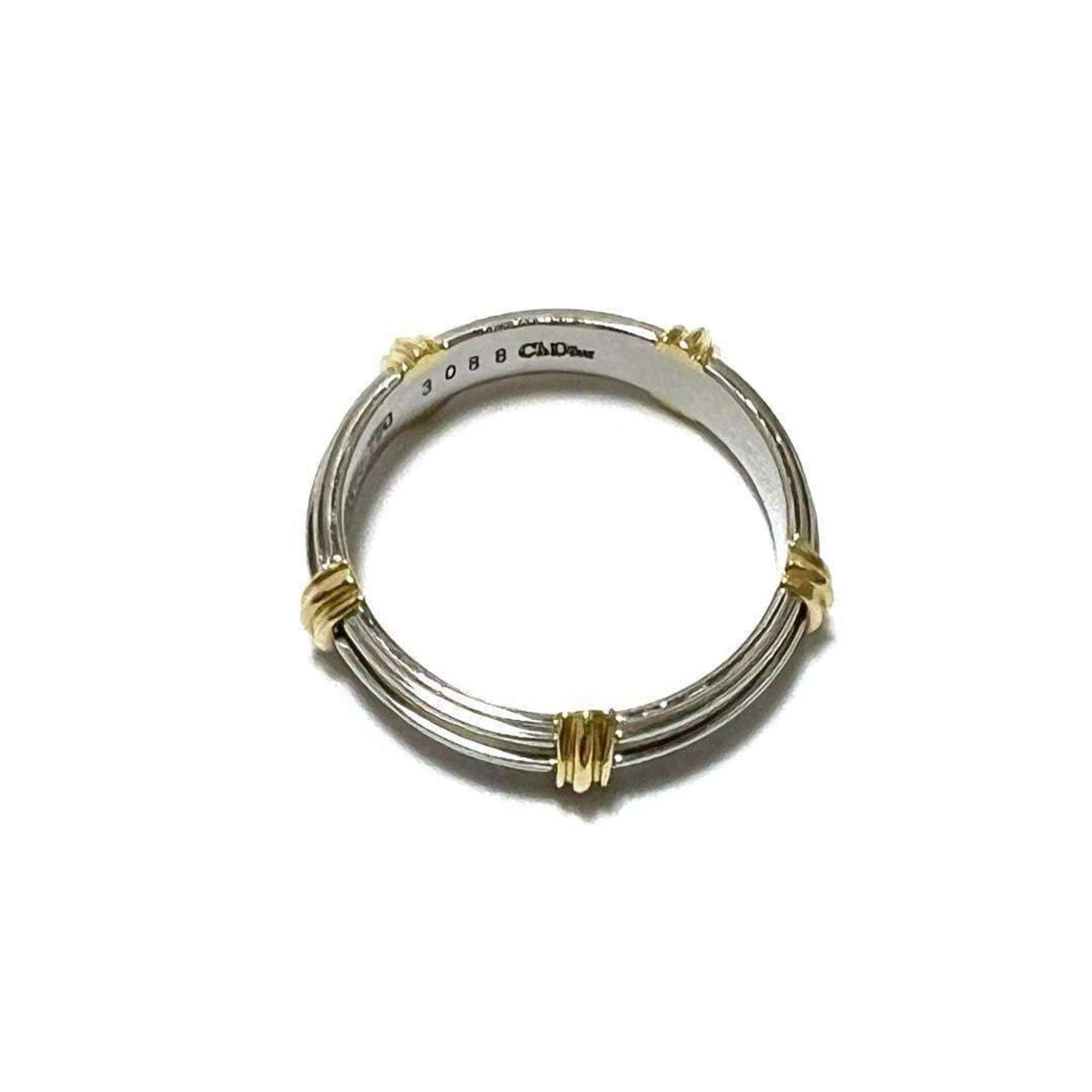 Christian Dior Silver Platinum 950 Yellow Gold (18K) Band Ring ()