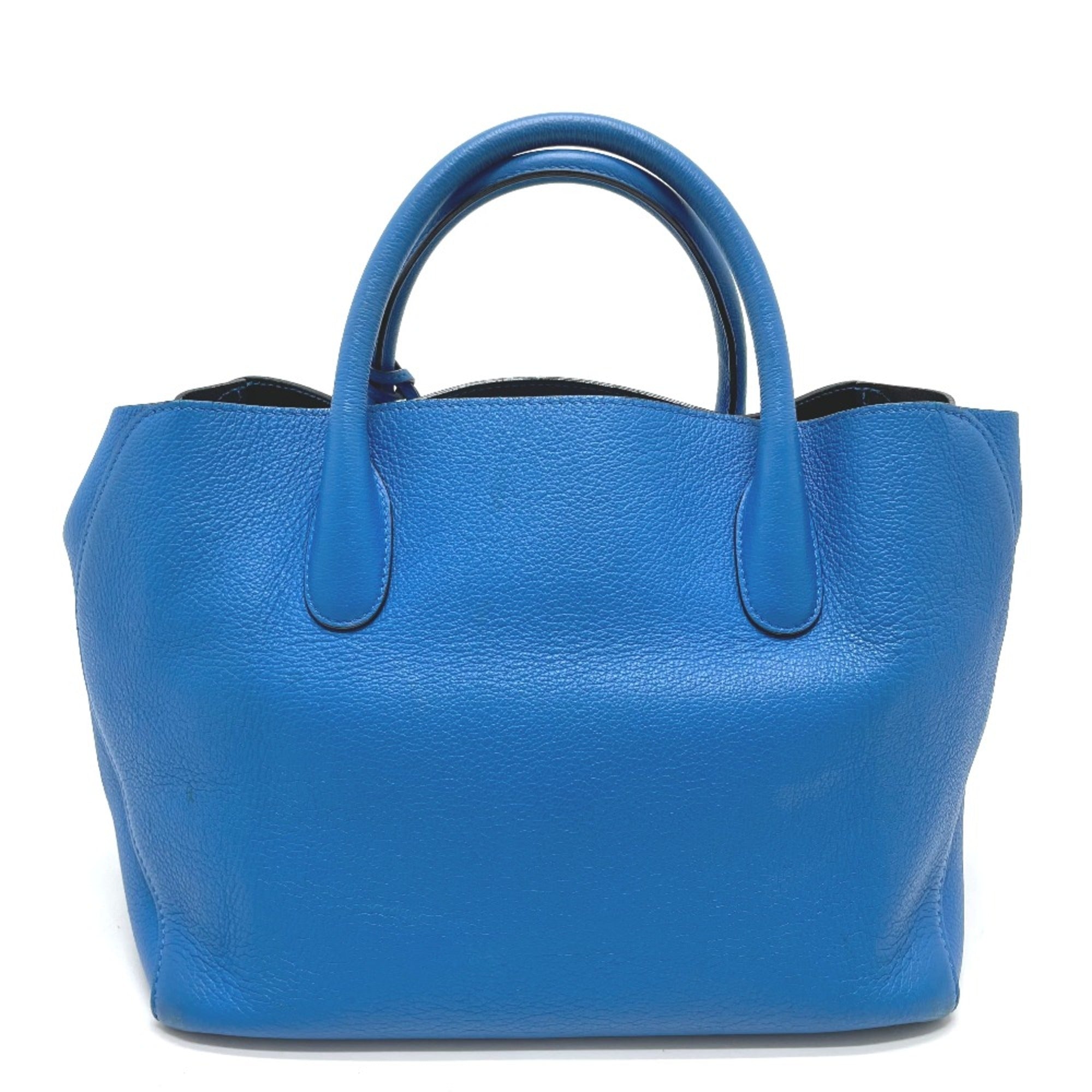 Christian Dior Blue Leather Tote Bag ()