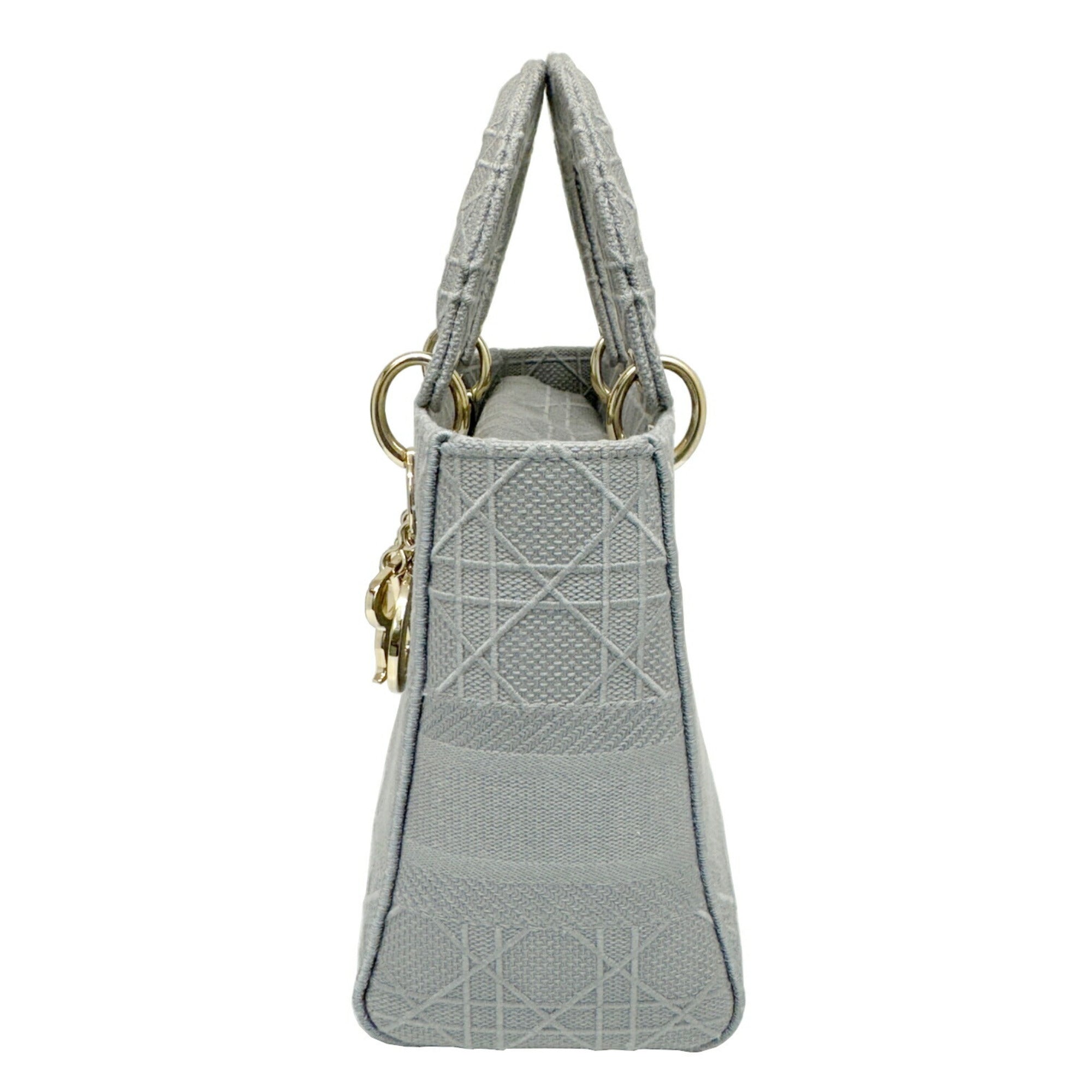 Christian Dior Gray Canvas Handbag Shoulder Bag ()