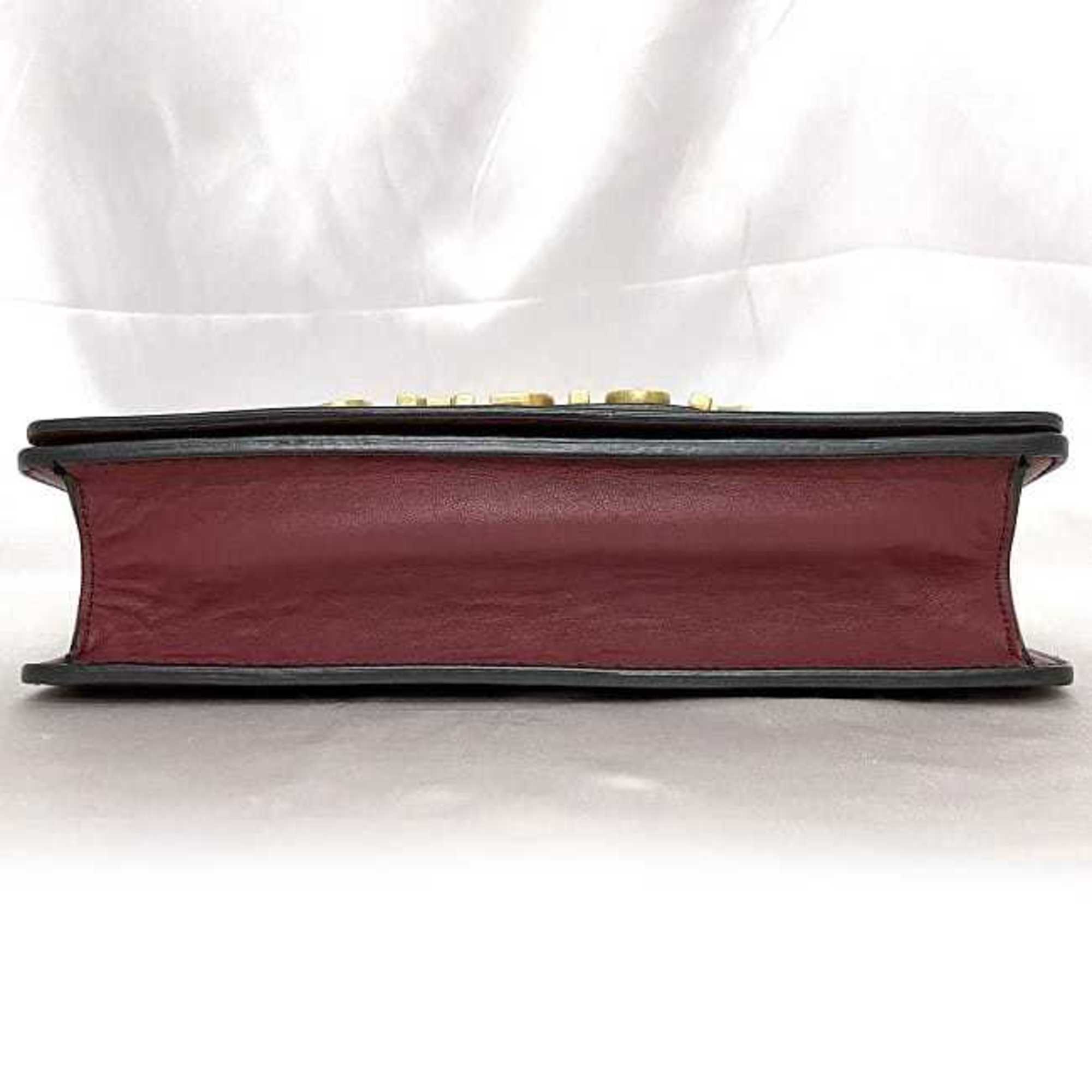 Christian Dior Red Color Leather Shoulder Bag ()