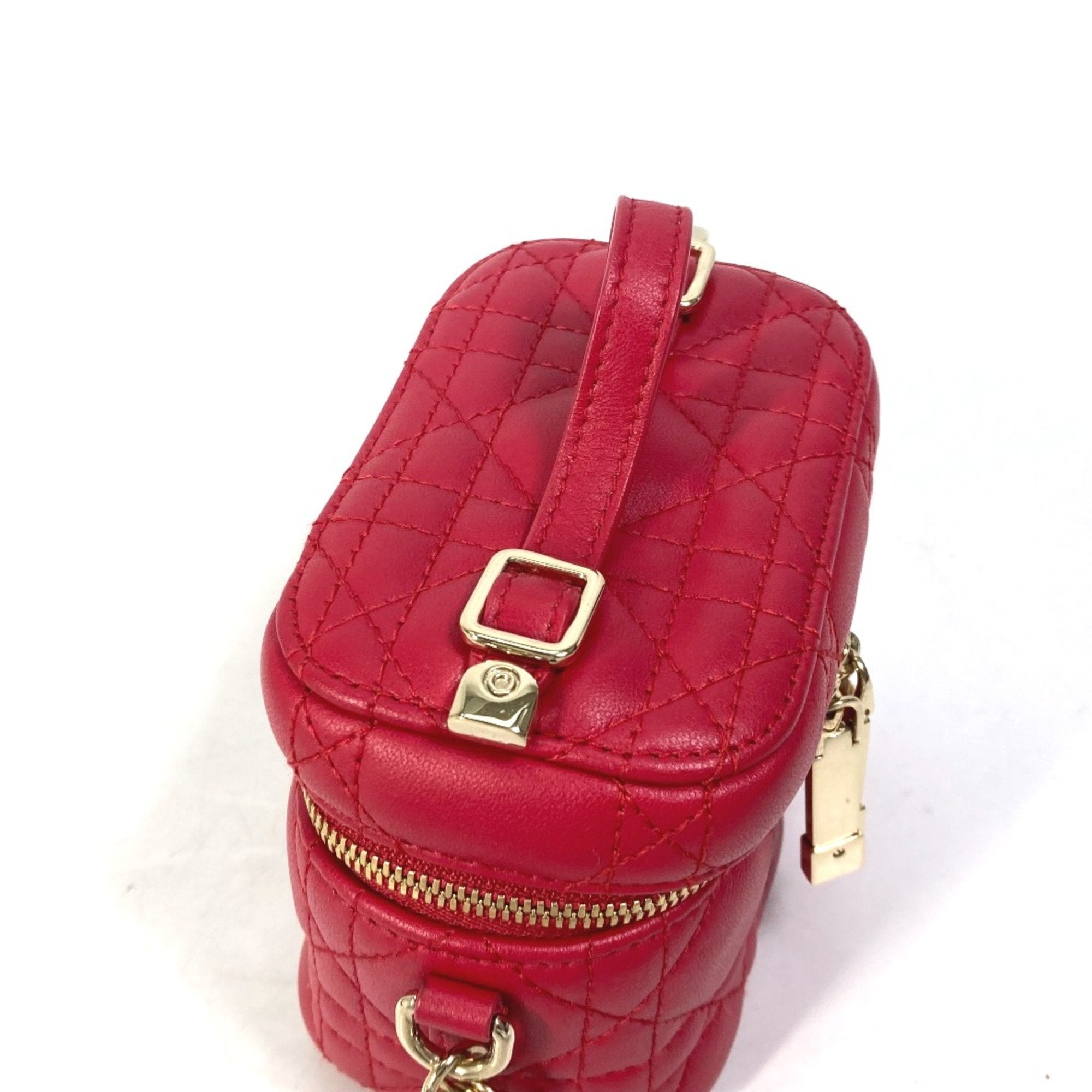 Christian Dior Red Leather Handbag ()
