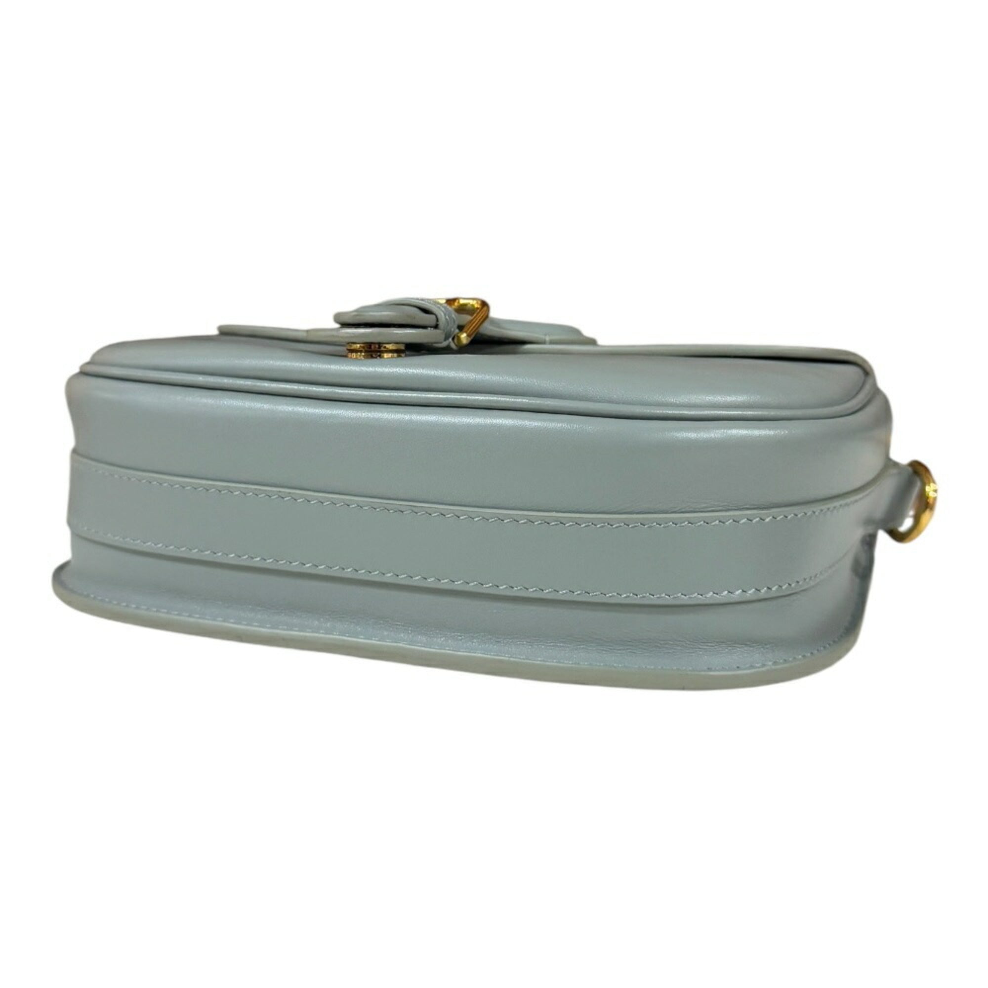 Christian Dior Gray Leather Shoulder Bag ()