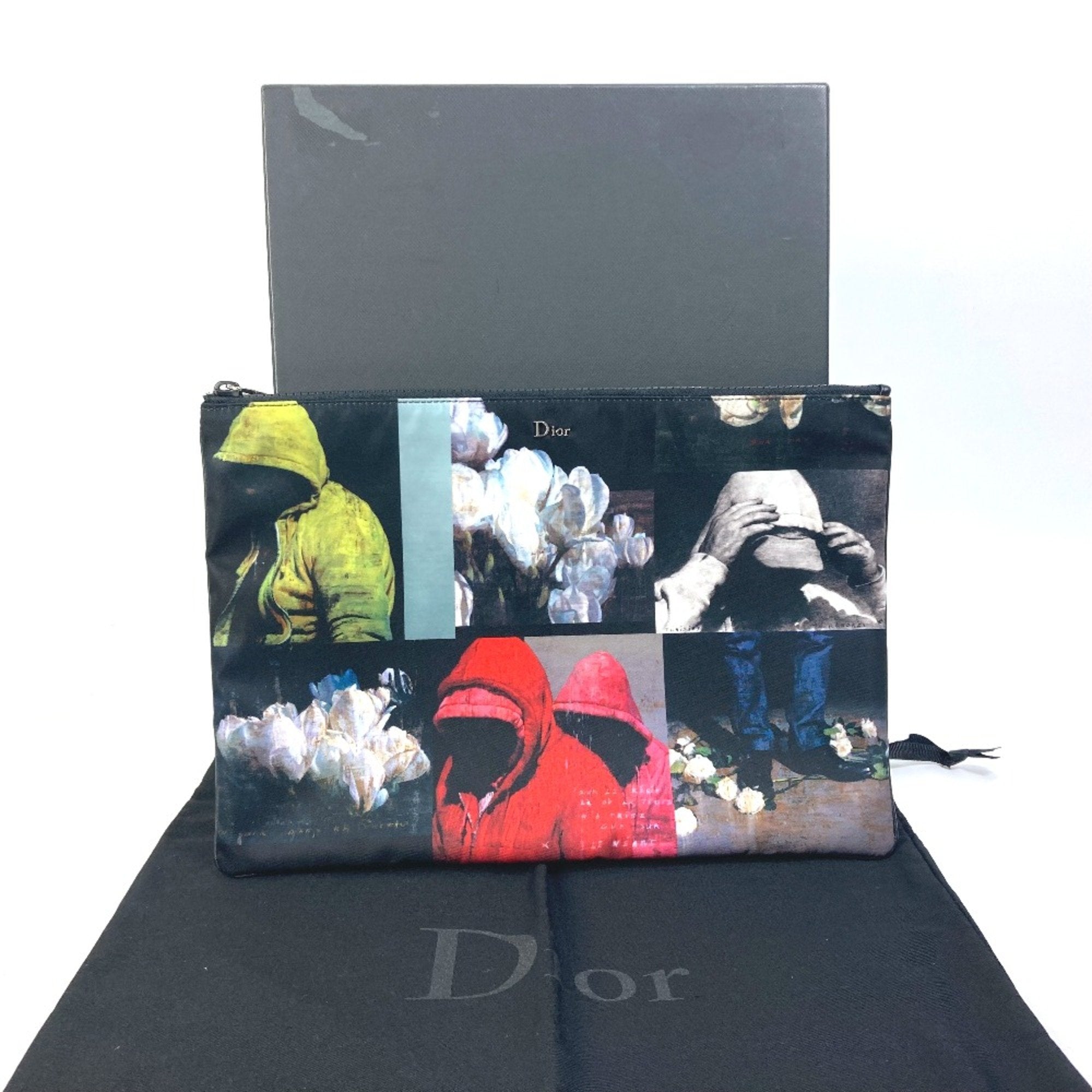 Christian Dior Black Cloth Clutch Bag ()