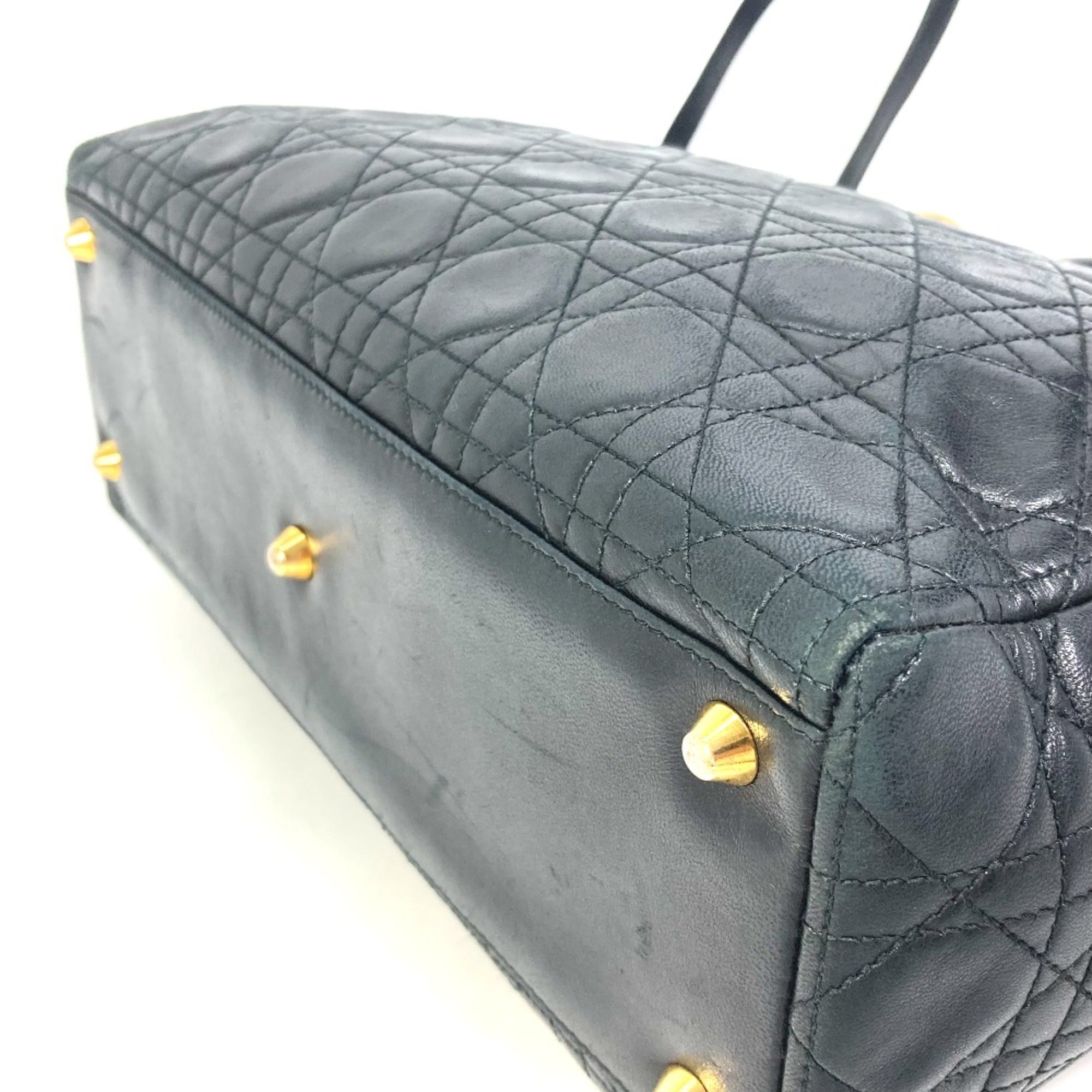 Christian Dior Black Leather Handbag ()